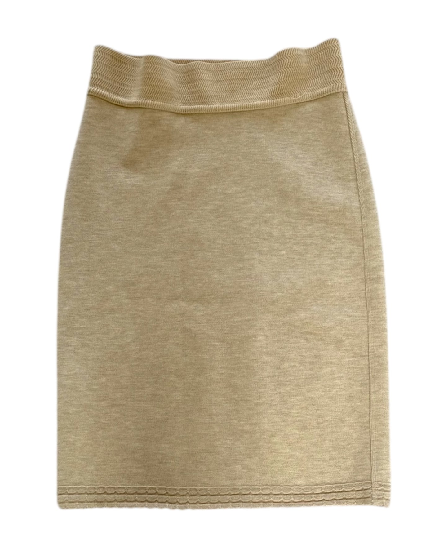 Vintage 1990s Alaïa Tan Knit Skirt
