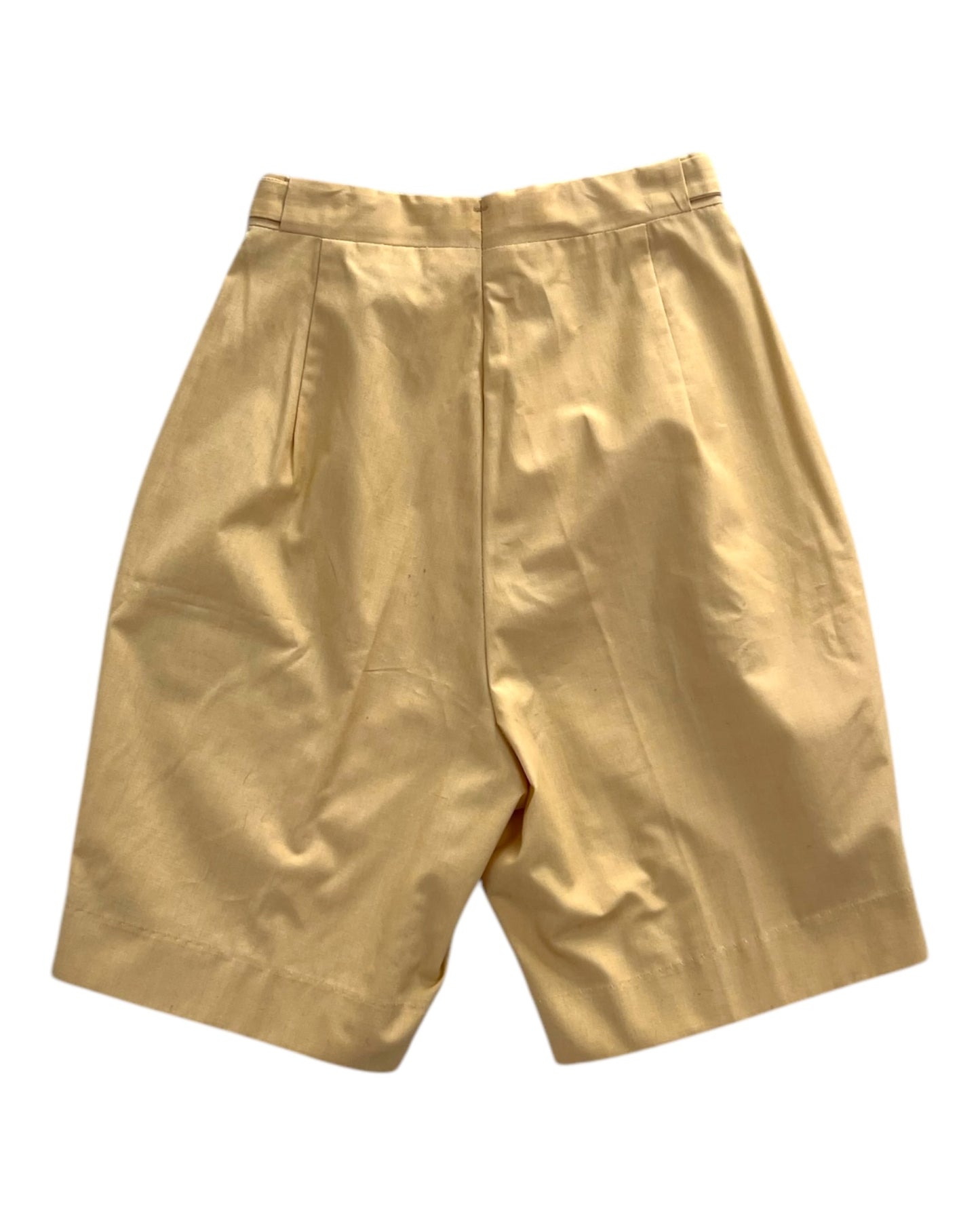 Vintage Yellow Trouser Shorts