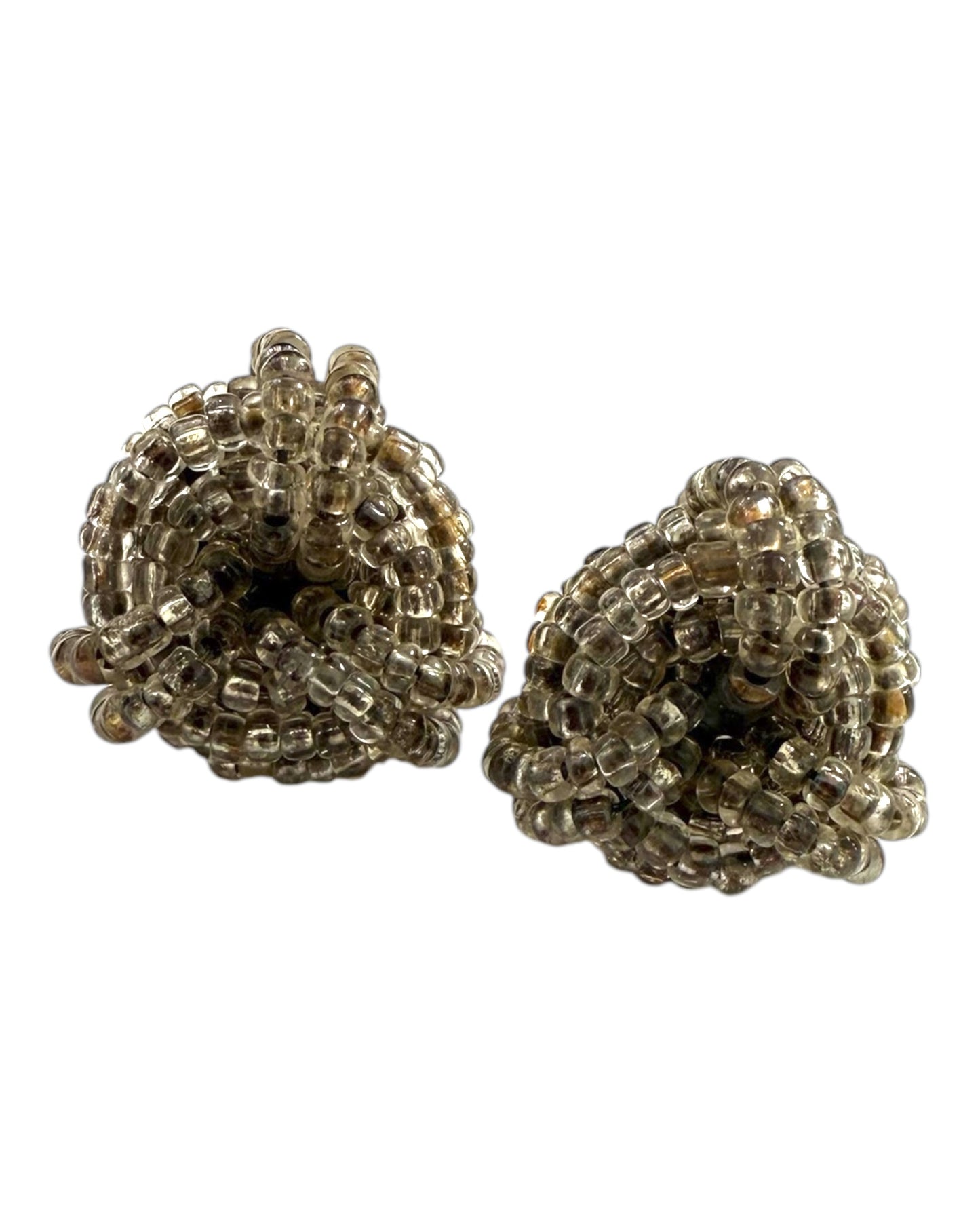 Vintage Beaded Knot Stud Earrings