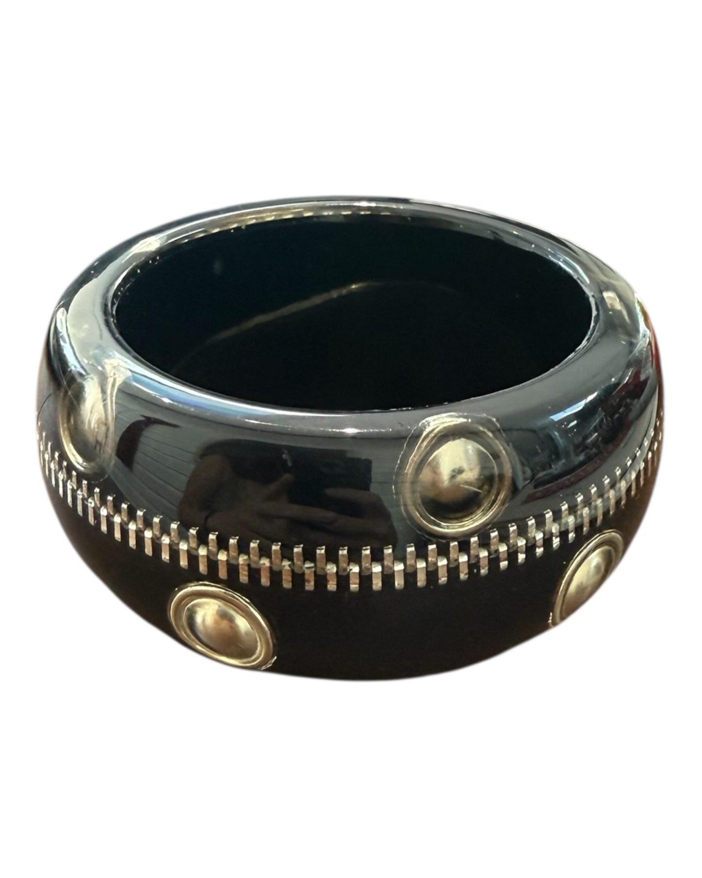 Vintage 1980s Grunge-Style Black Bangle