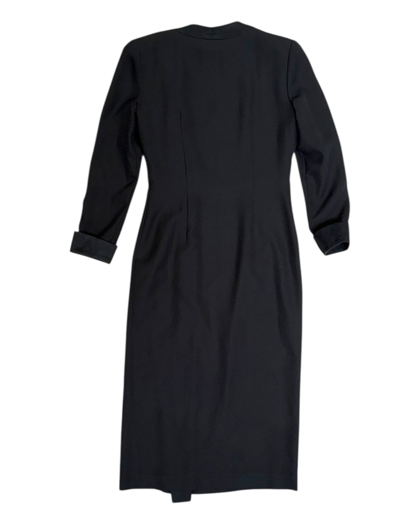 Vintage Talbots Black Button-Up Midi Dress