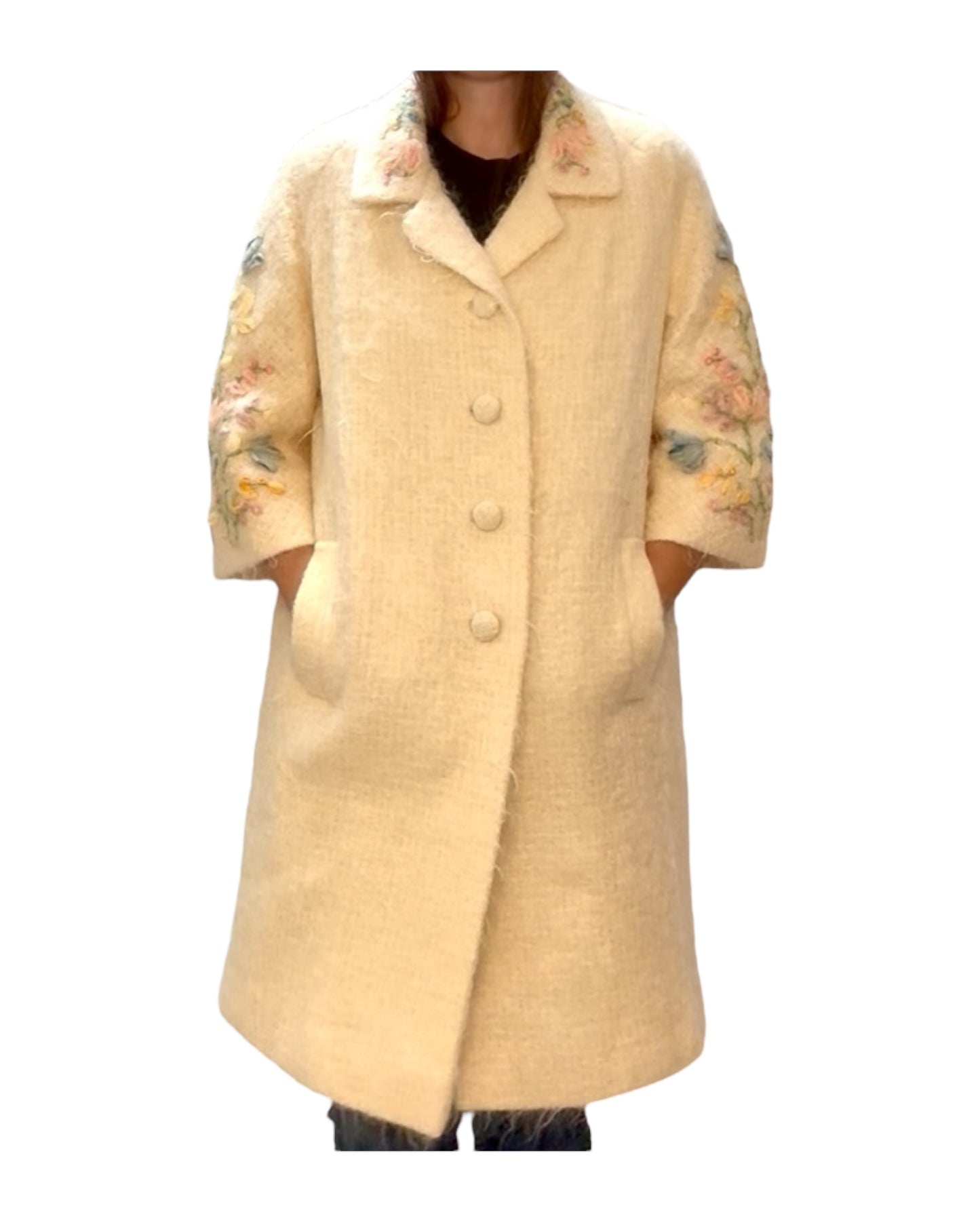 Vintage Floral Long Coat by Arista NY