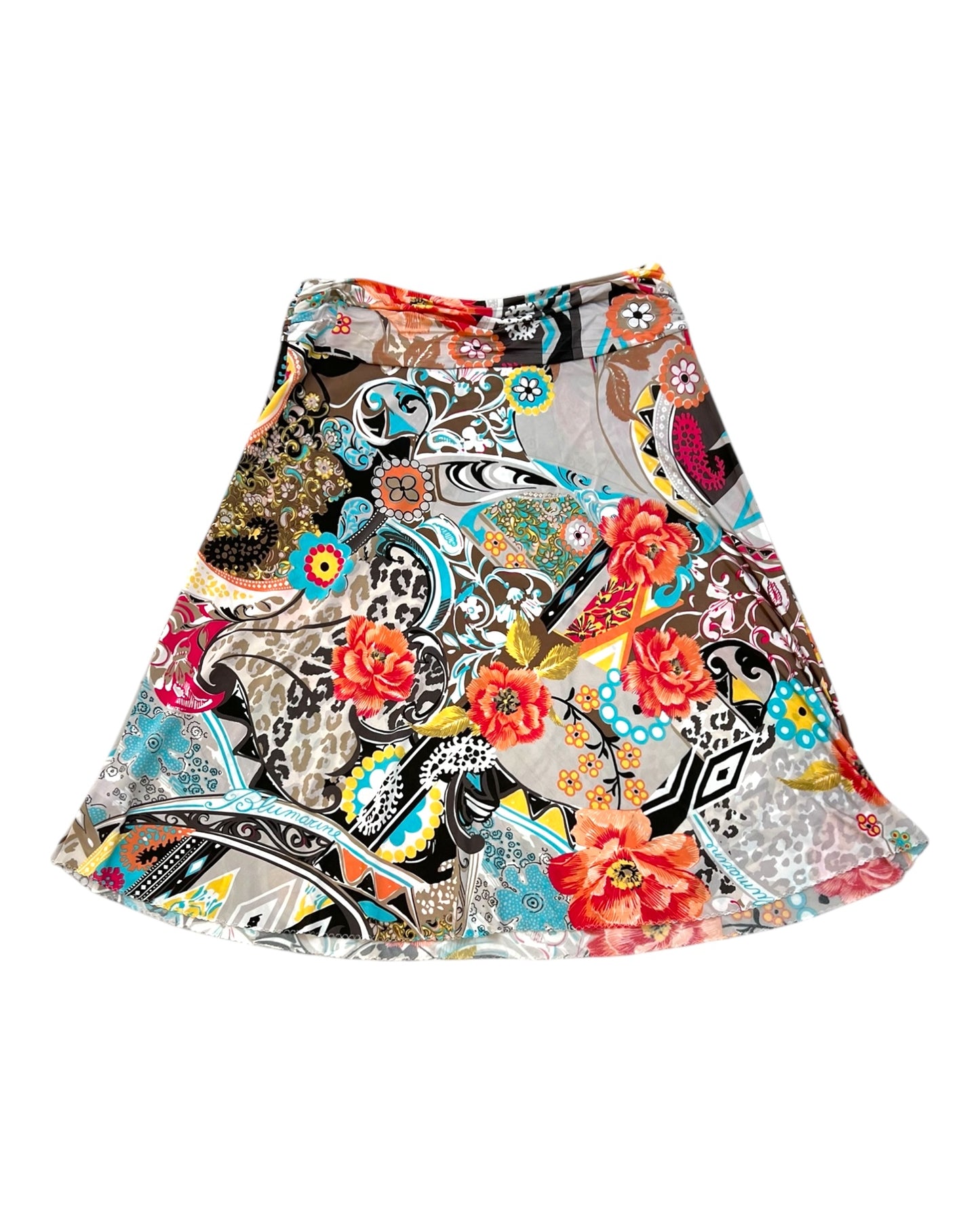 Vintage Blumarine Knee-Length Floral Skirt
