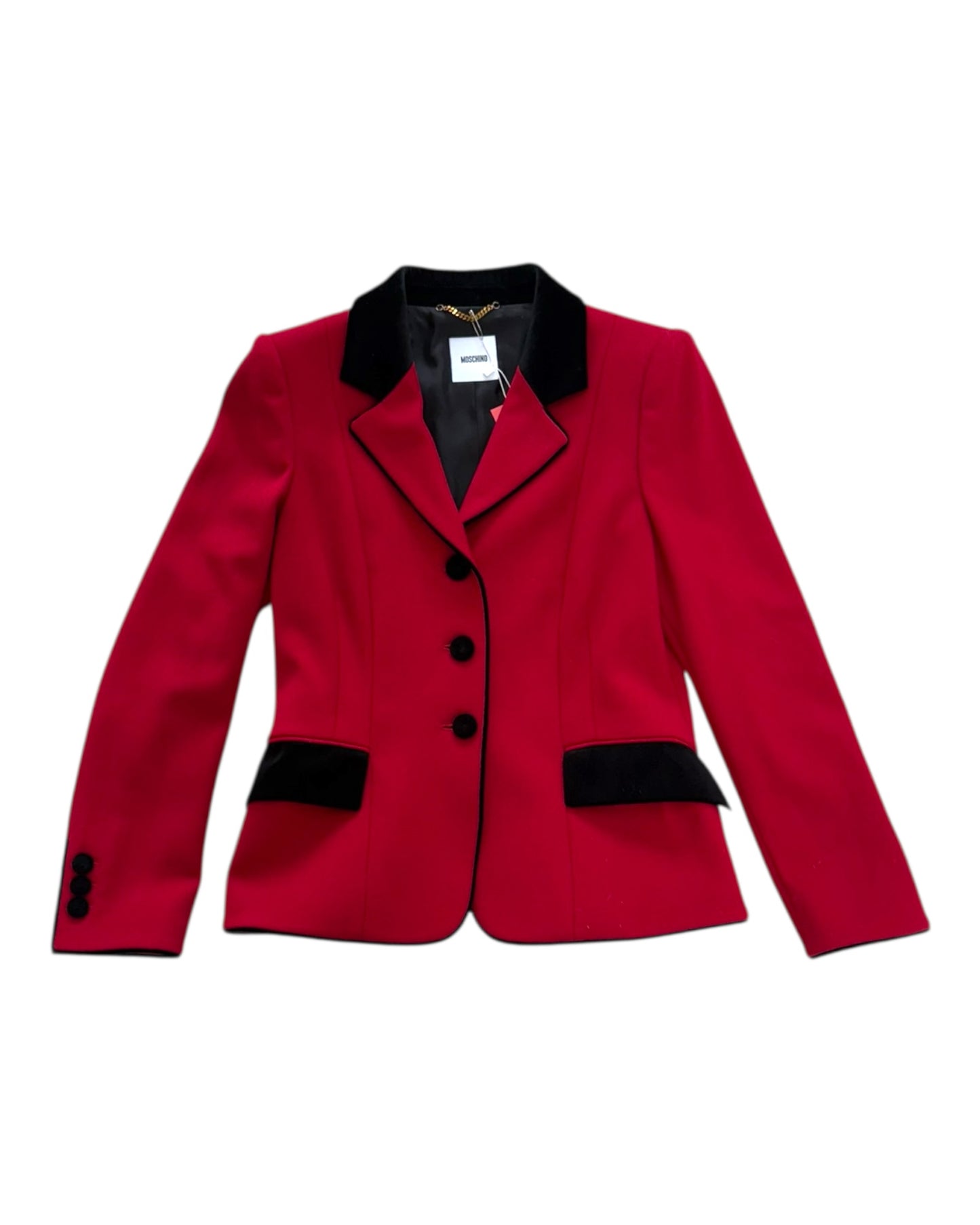 Vintage 2010 Moschino Red and Black Blazer