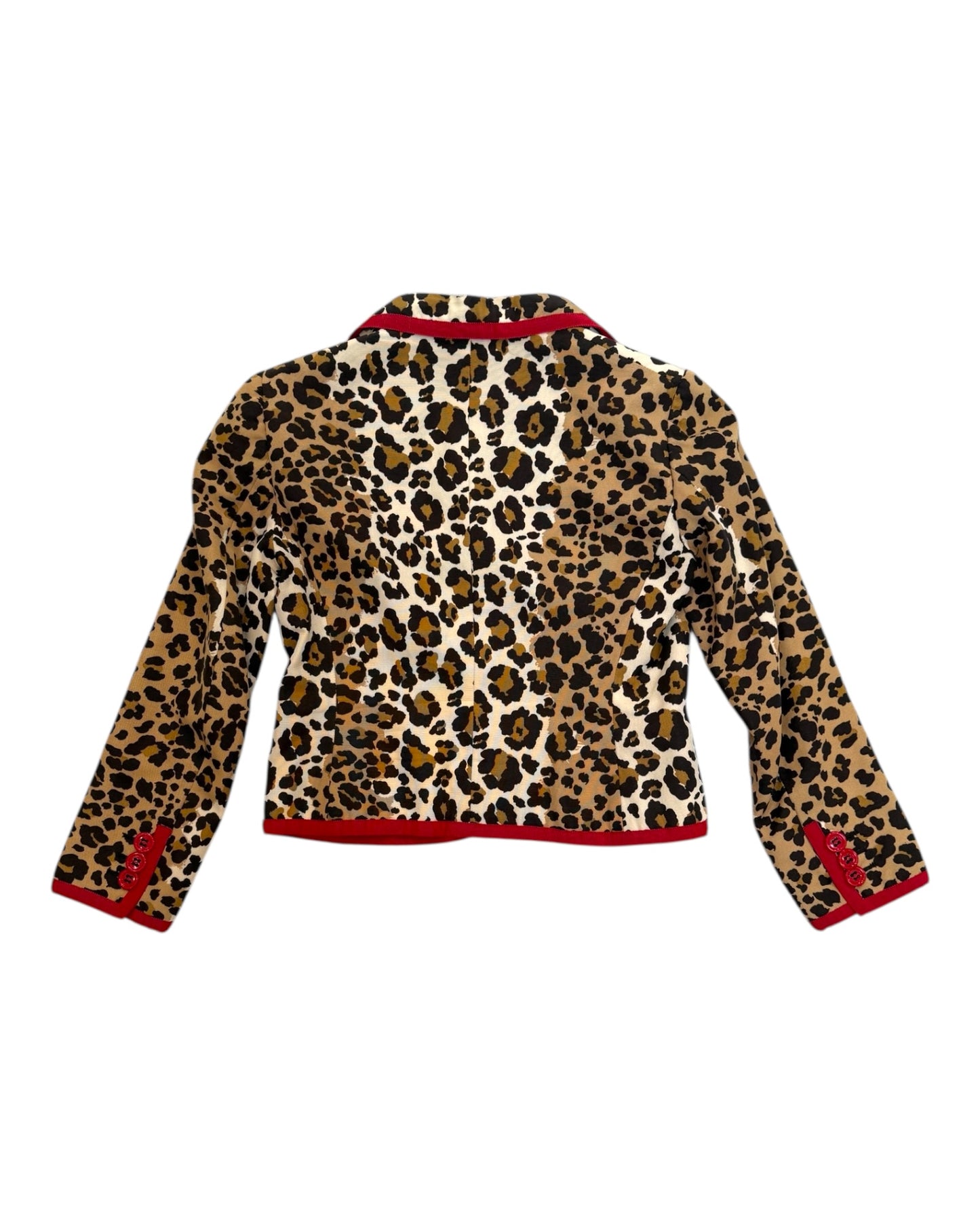 Vintage 2000s Moschino Leopard Print Blazer