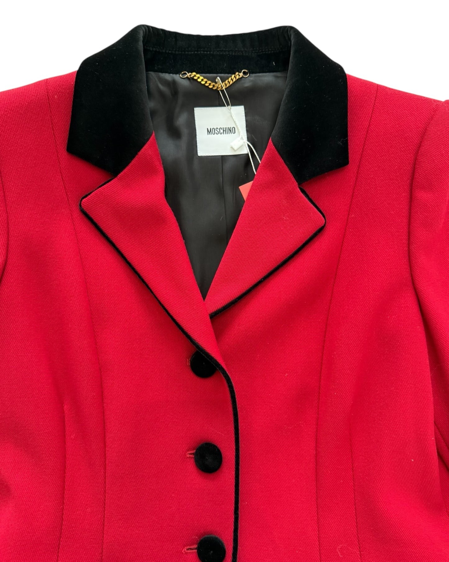 Vintage 2010 Moschino Red and Black Blazer
