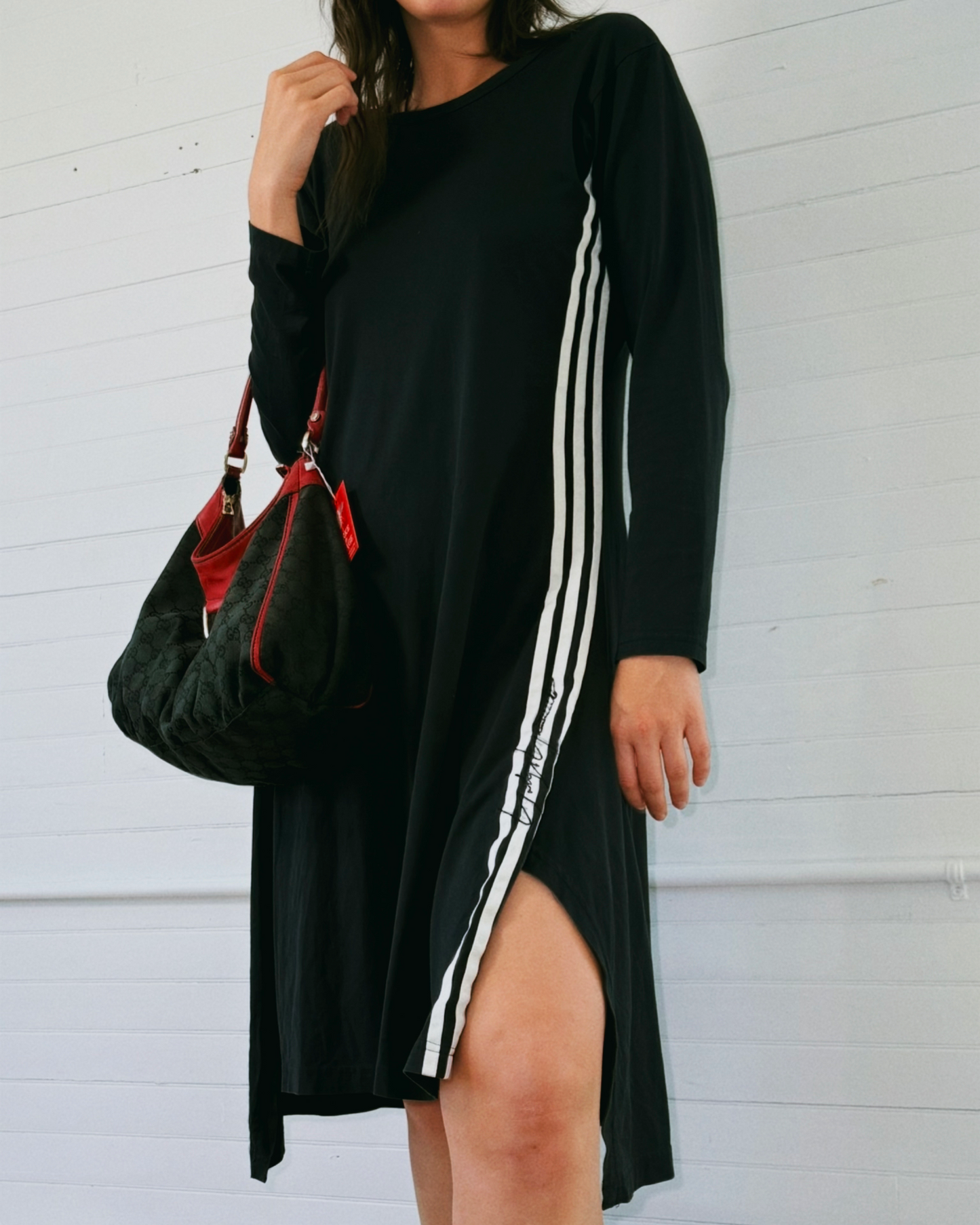 Pre-Loved Y-3 X Adidas Black Midi Jersey Dress