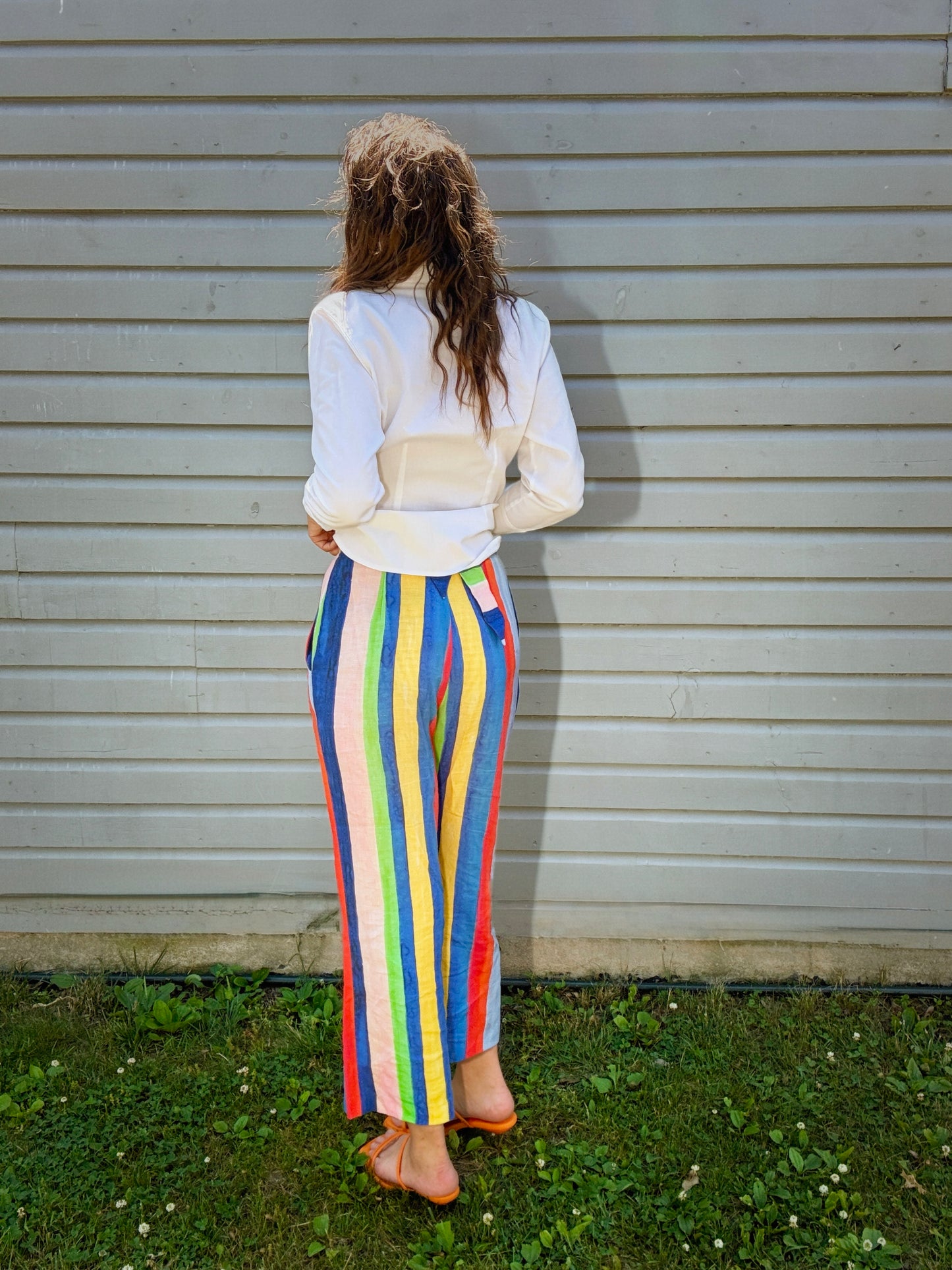 Pre-Loved Mara Hoffman Rainbow Linen Pants