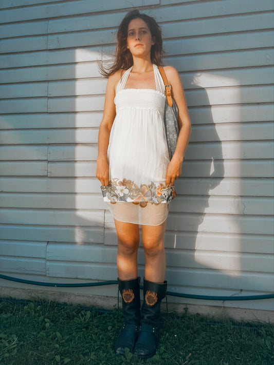 Vintage Studio M Silk Halter Dress