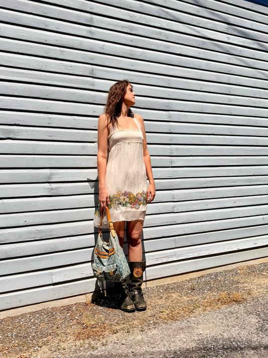 Vintage Studio M Silk Halter Dress