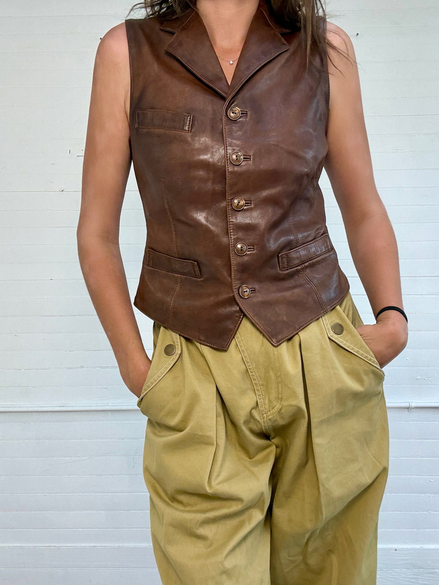 Pre-Loved Ralph Lauren Leather Vest