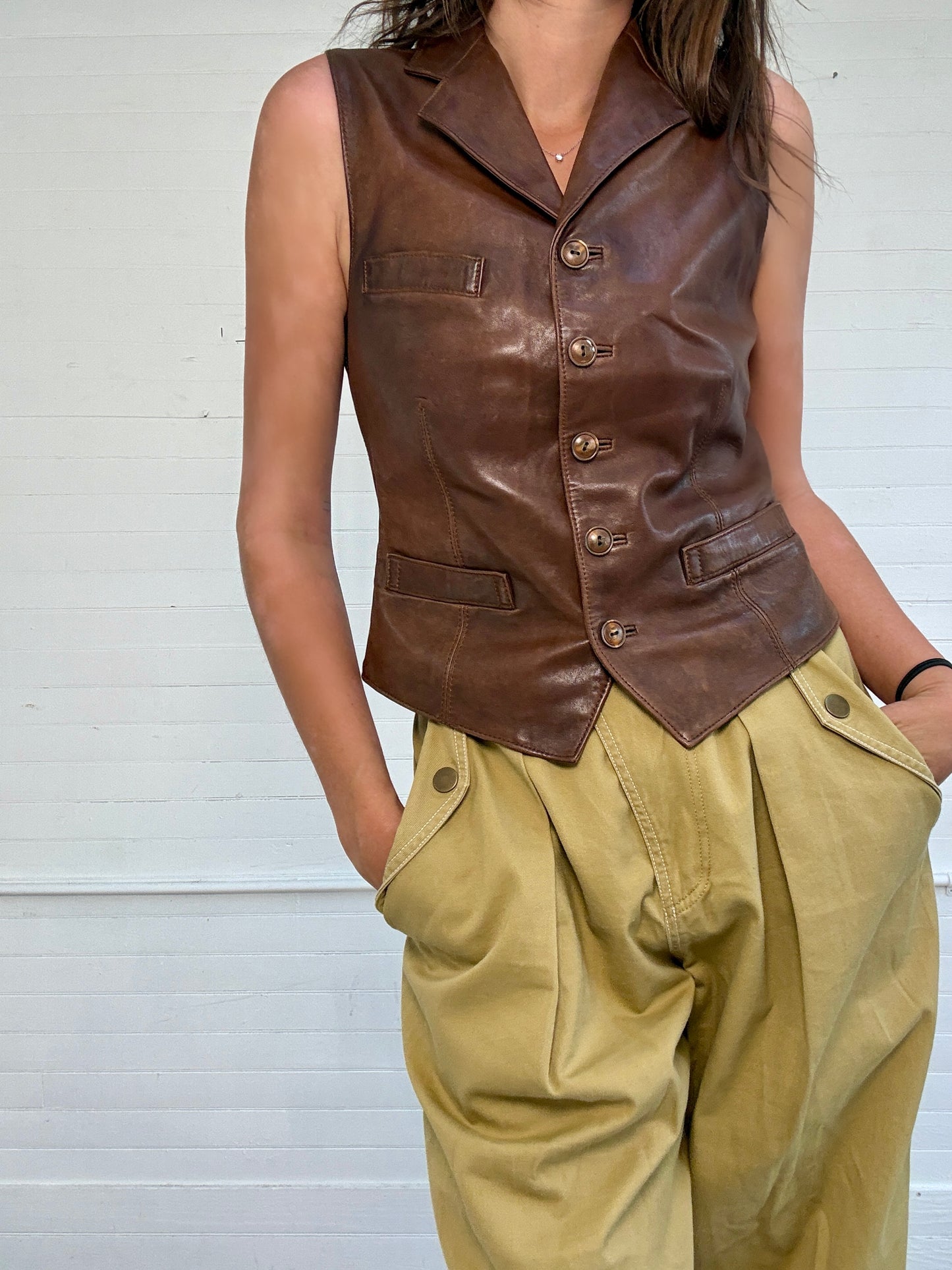 Pre-Loved Ralph Lauren Leather Vest