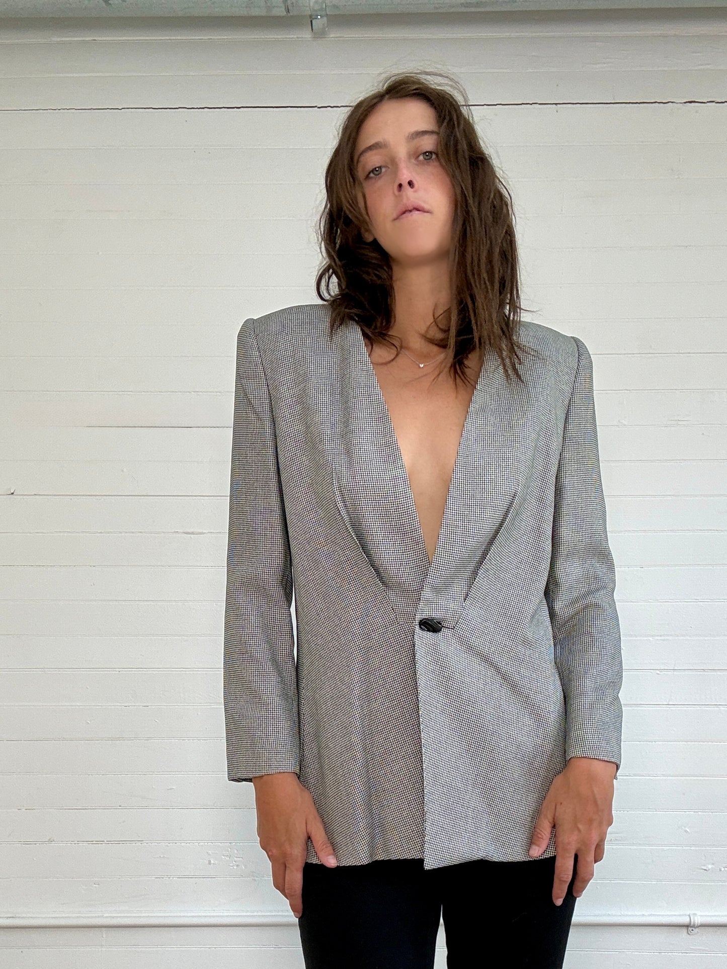 Vintage 1980s KASPER for A.S.L Gingham Blazer