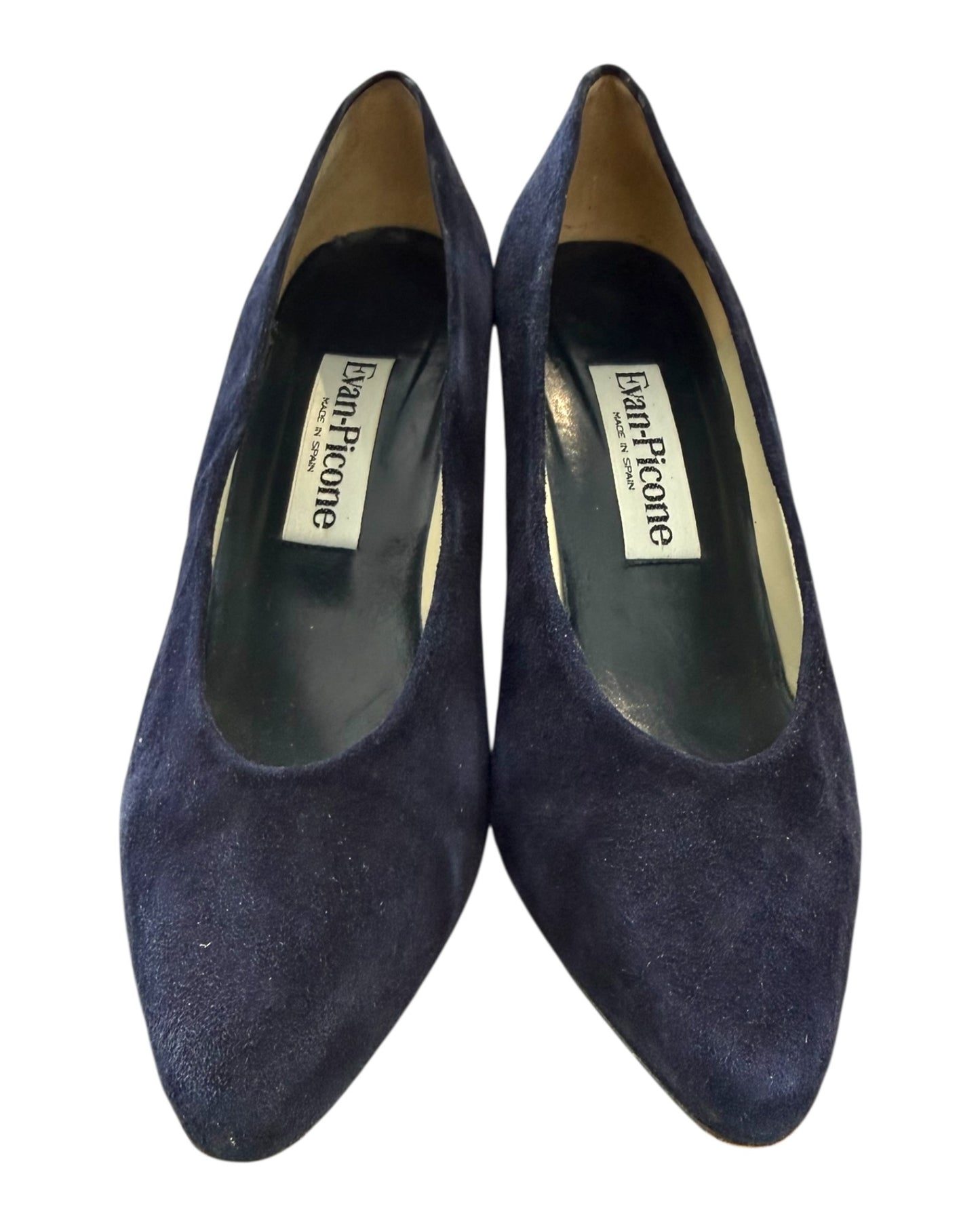 Vintage Evan-Picone Blue Suede Heels