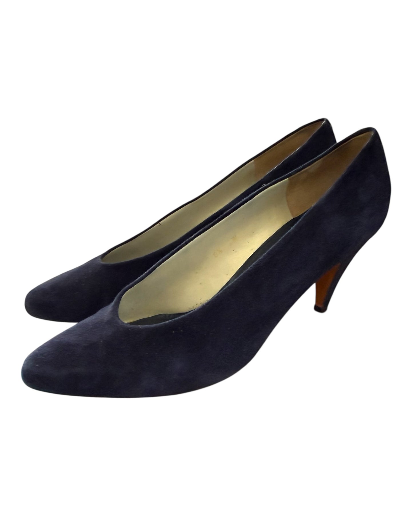 Vintage Evan-Picone Blue Suede Heels