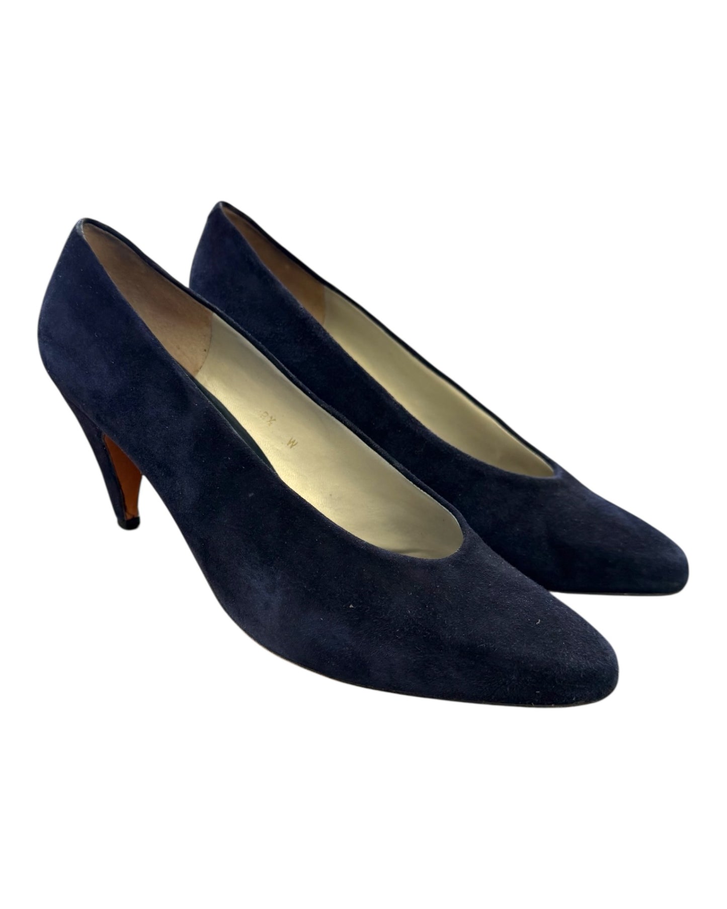 Vintage Evan-Picone Blue Suede Heels