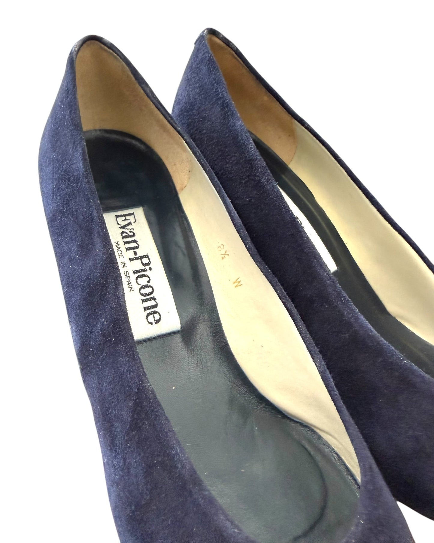 Vintage Evan-Picone Blue Suede Heels