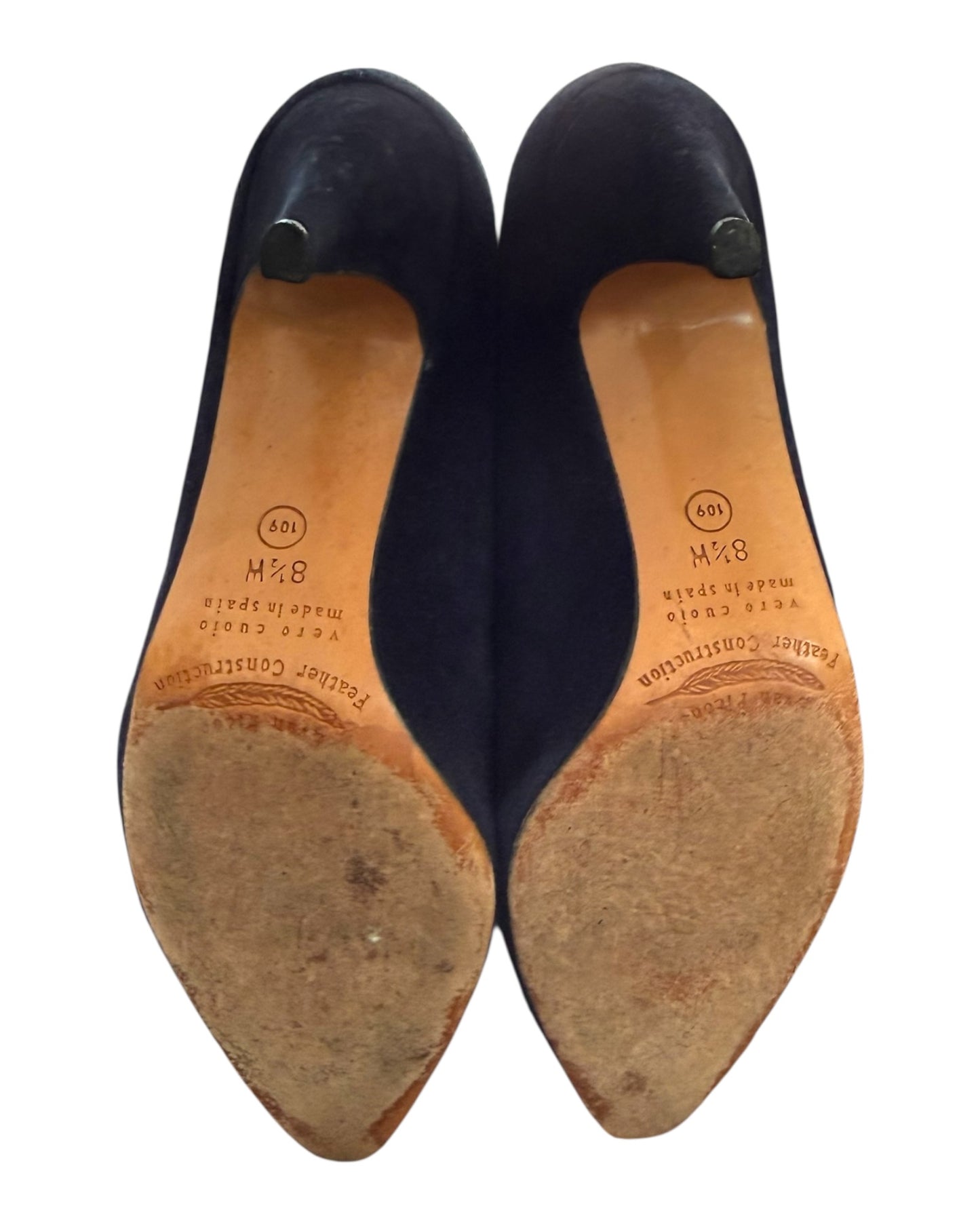 Vintage Evan-Picone Blue Suede Heels