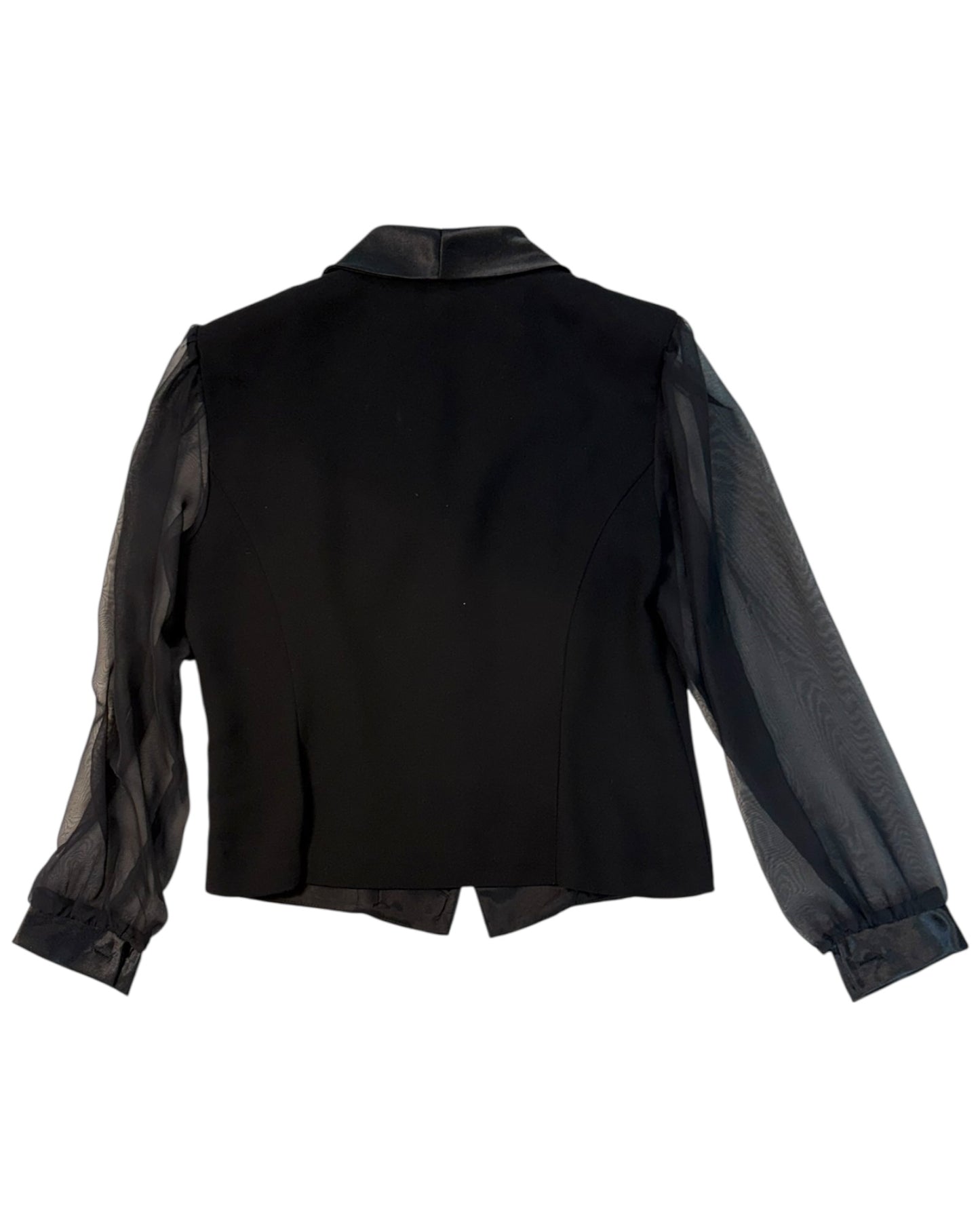 Vintage Black Evening Jacket with Embellished Buttons