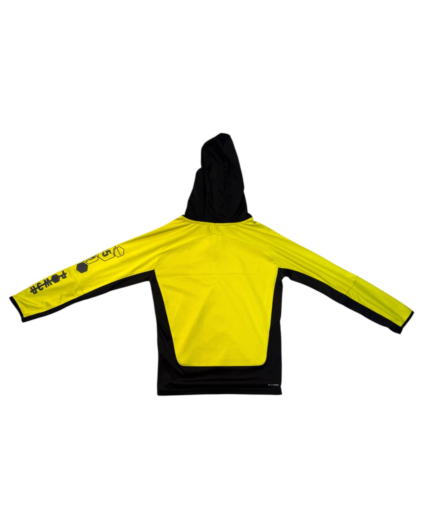 Pre-Loved Reebok Neon Yellow and Black Baby Tee