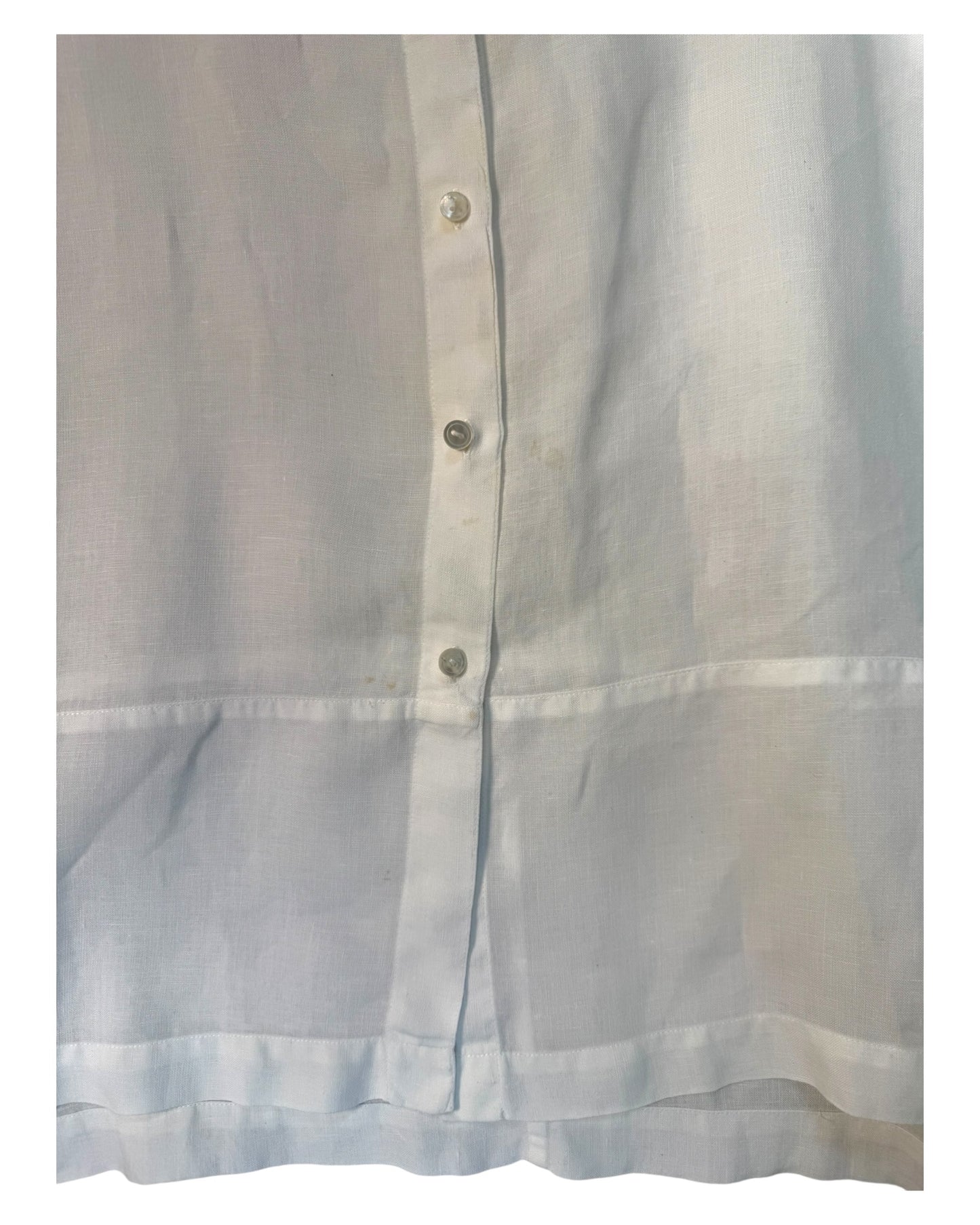 Vintage Saks Fifth Avenue White Linen Blouse