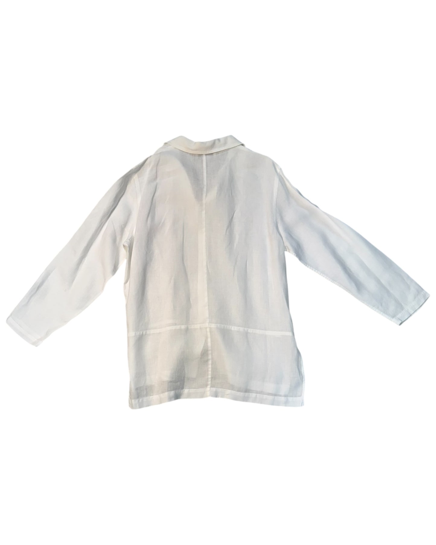 Vintage Saks Fifth Avenue White Linen Blouse