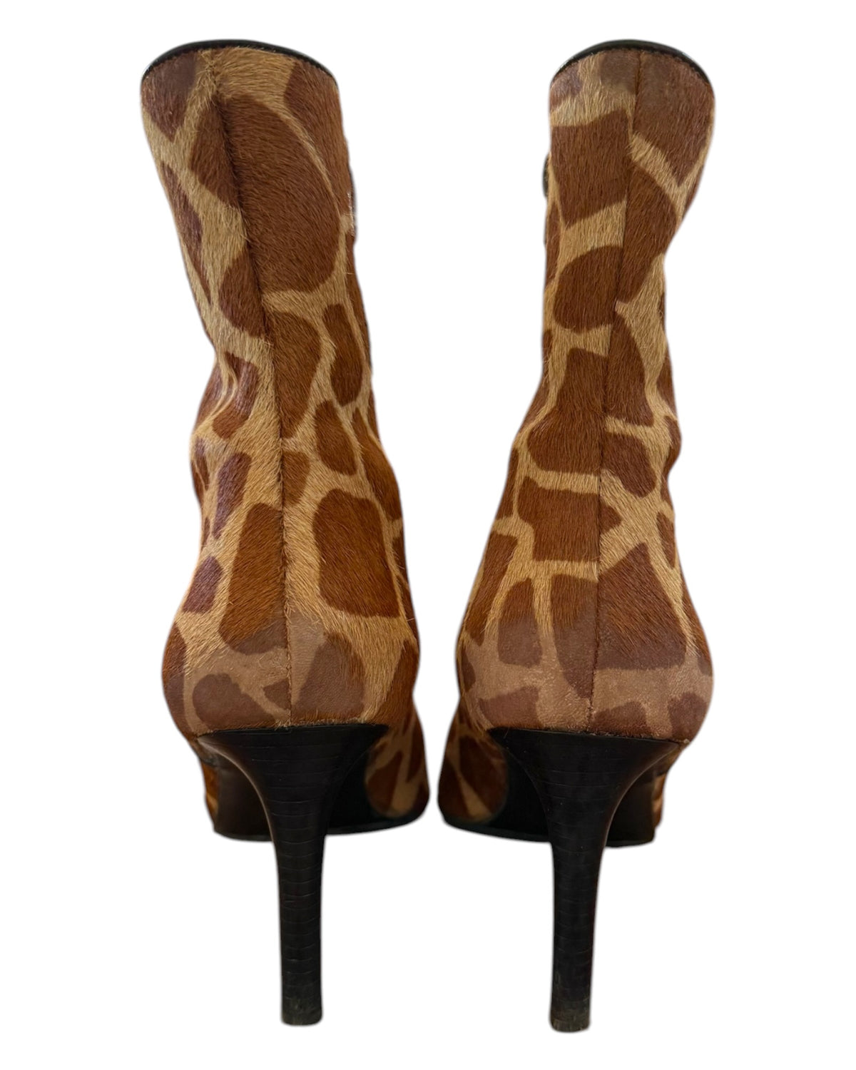 Pre-Loved Lauren Ralph Lauren Animal Print Calfskin Booties