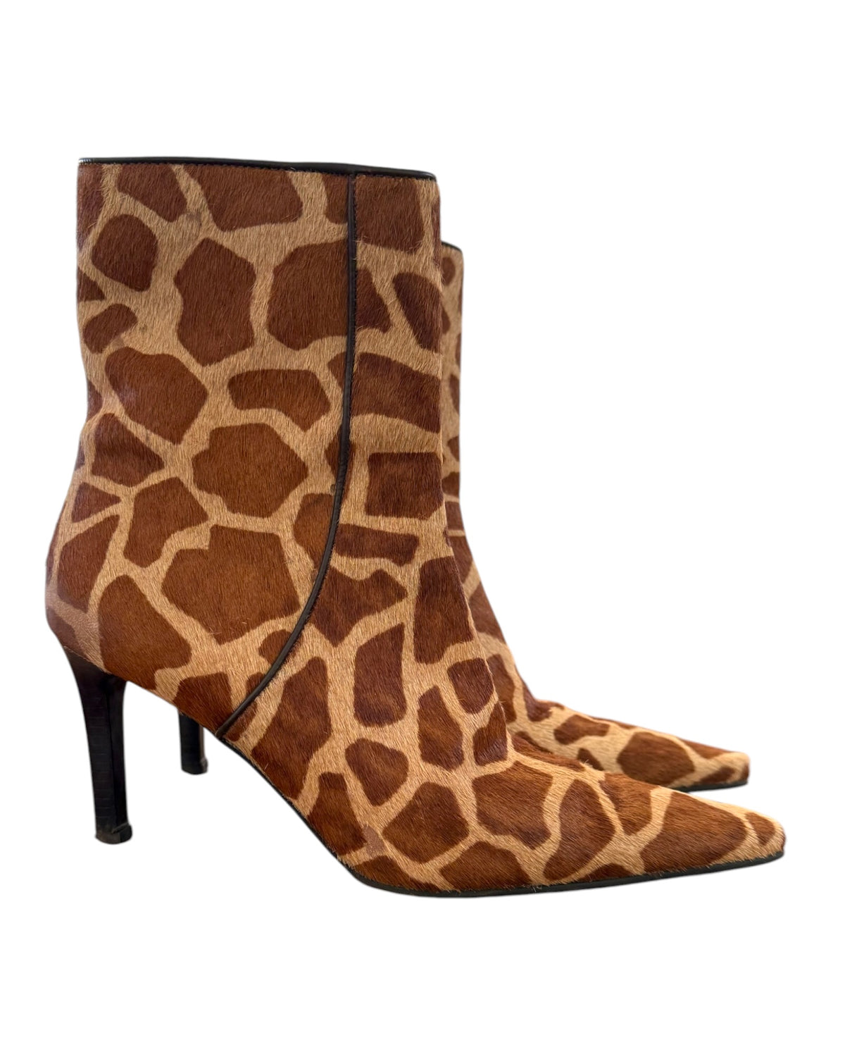 Pre-Loved Lauren Ralph Lauren Animal Print Calfskin Booties