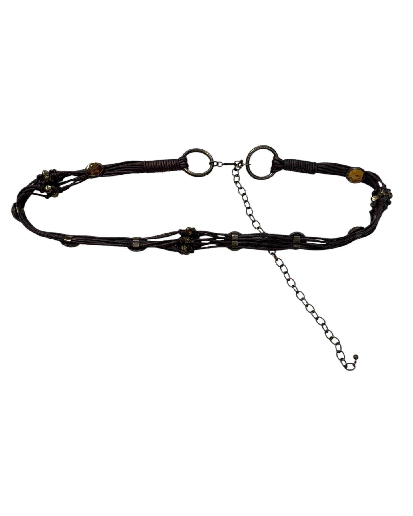 Vintage Brown Leather Waist Belt