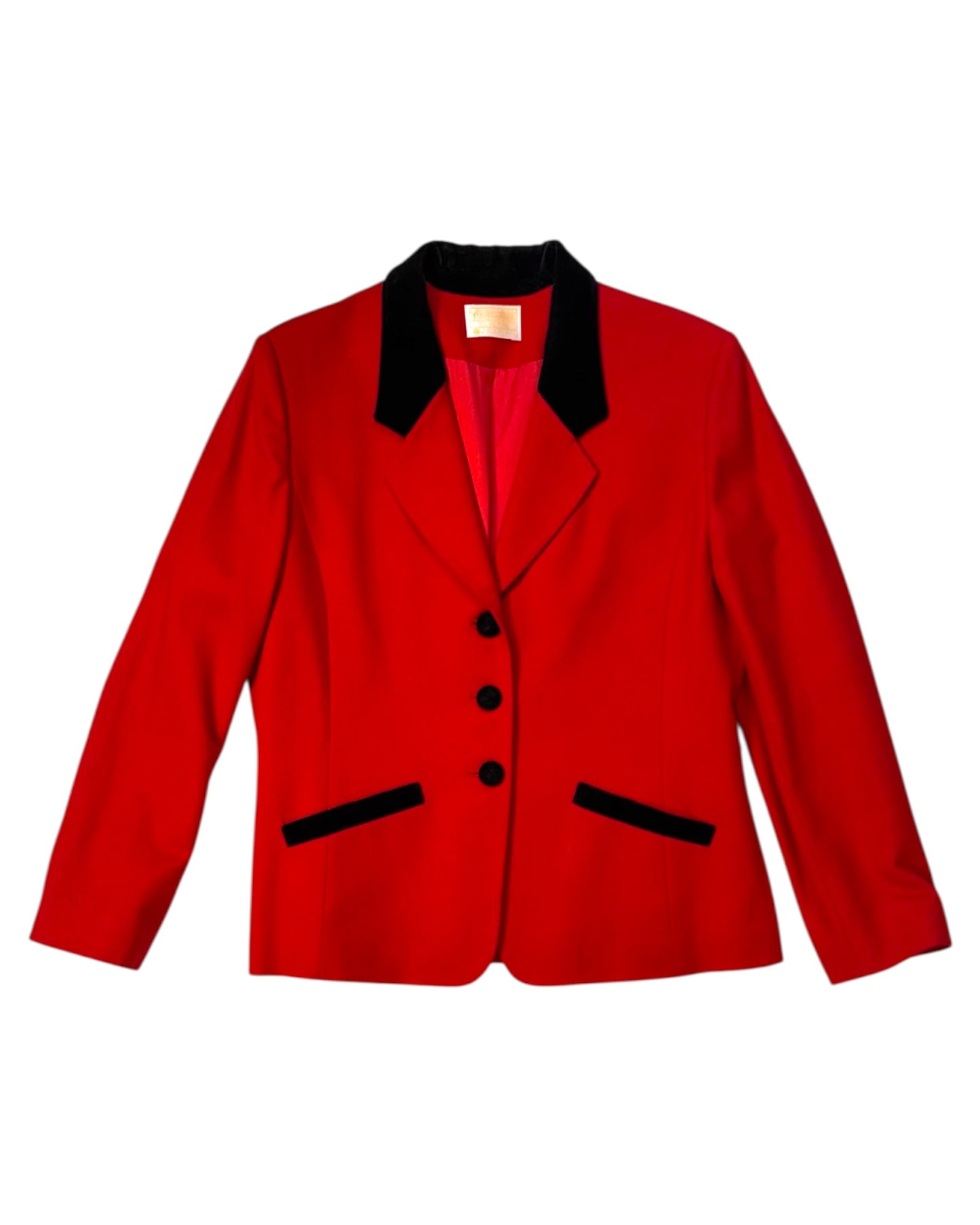 Vintage Pendleton Red and Black Wool Blazer