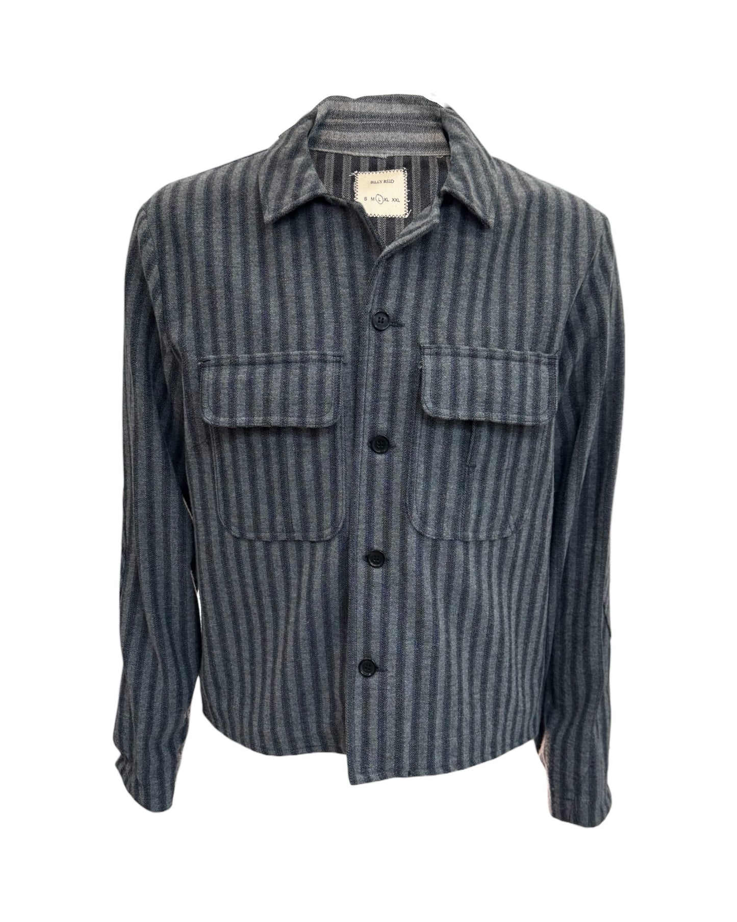 Pre-Loved Billy Reid Striped Trucker Jacket