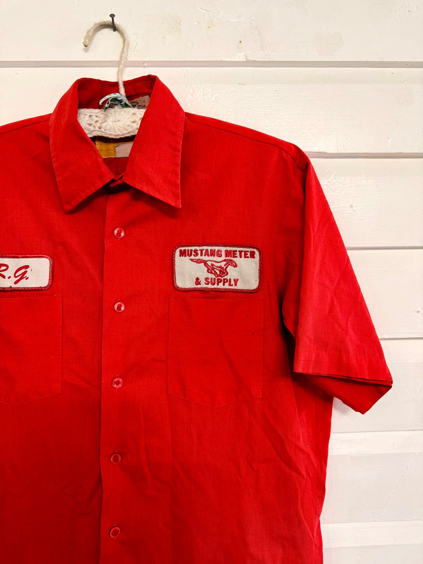 Vintage Red Mechanic's Shirt