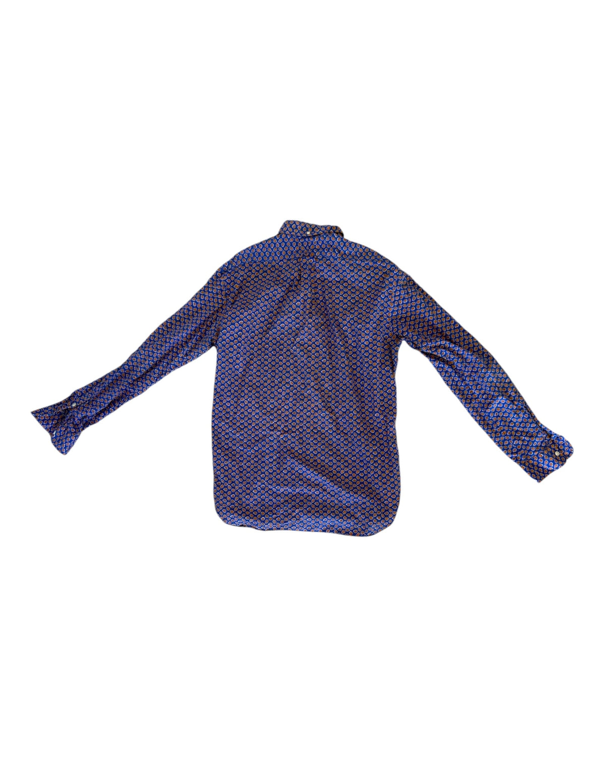 Vintage Ralph Lauren Blue and Orange Button Up Top