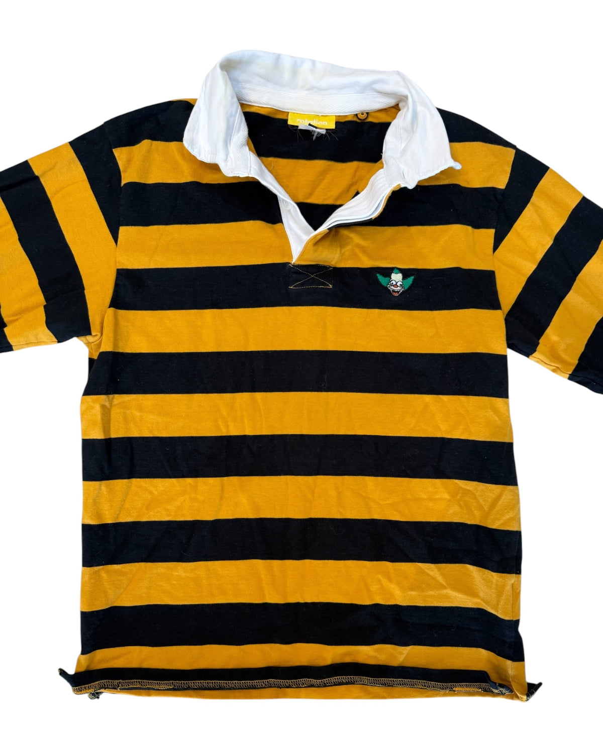 Pre-Loved 2018 Rotation X The Simpsons Krusty the Clown Striped Rugby Shirt