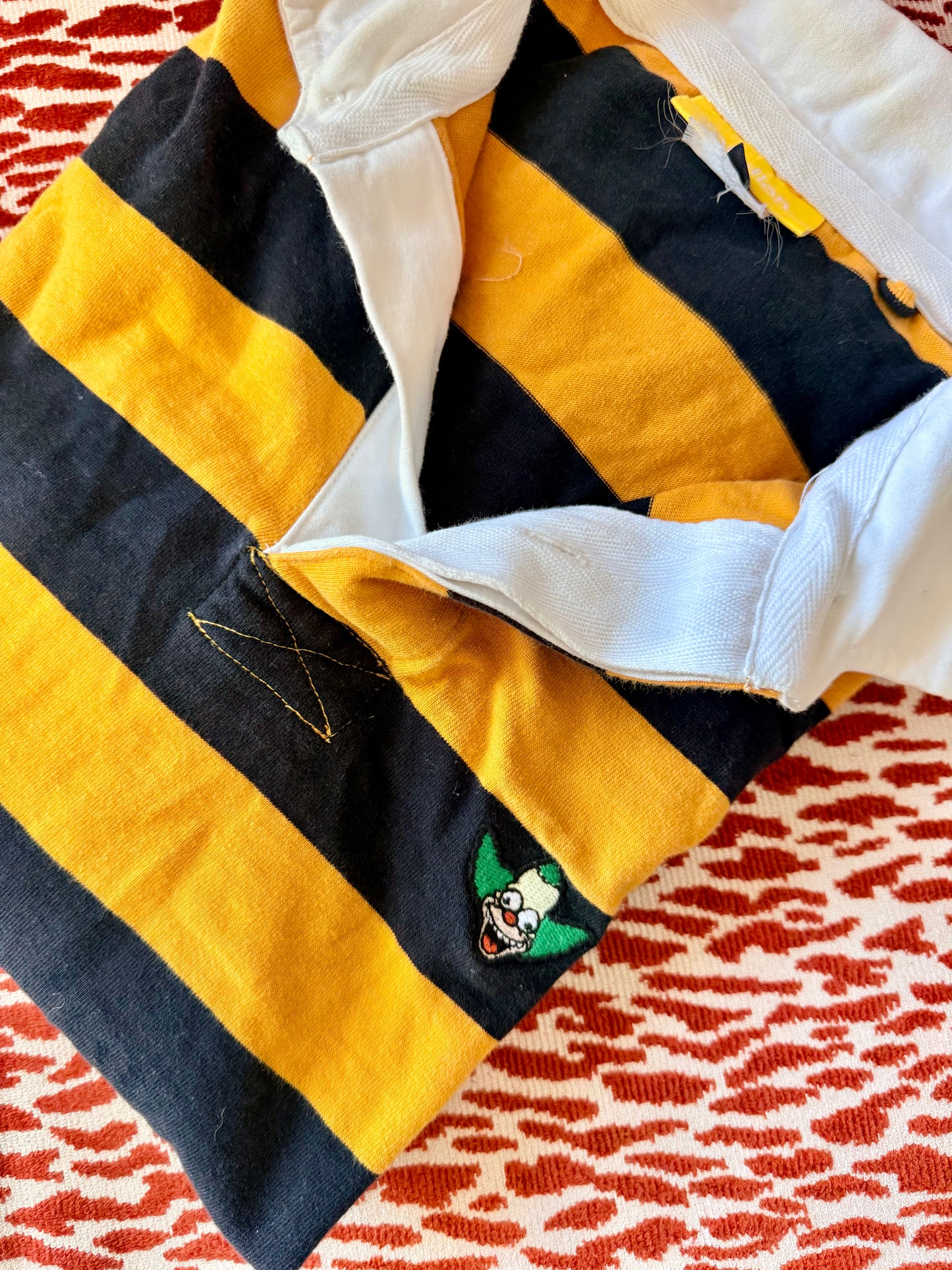 Pre-Loved 2018 Rotation X The Simpsons Krusty the Clown Striped Rugby Shirt