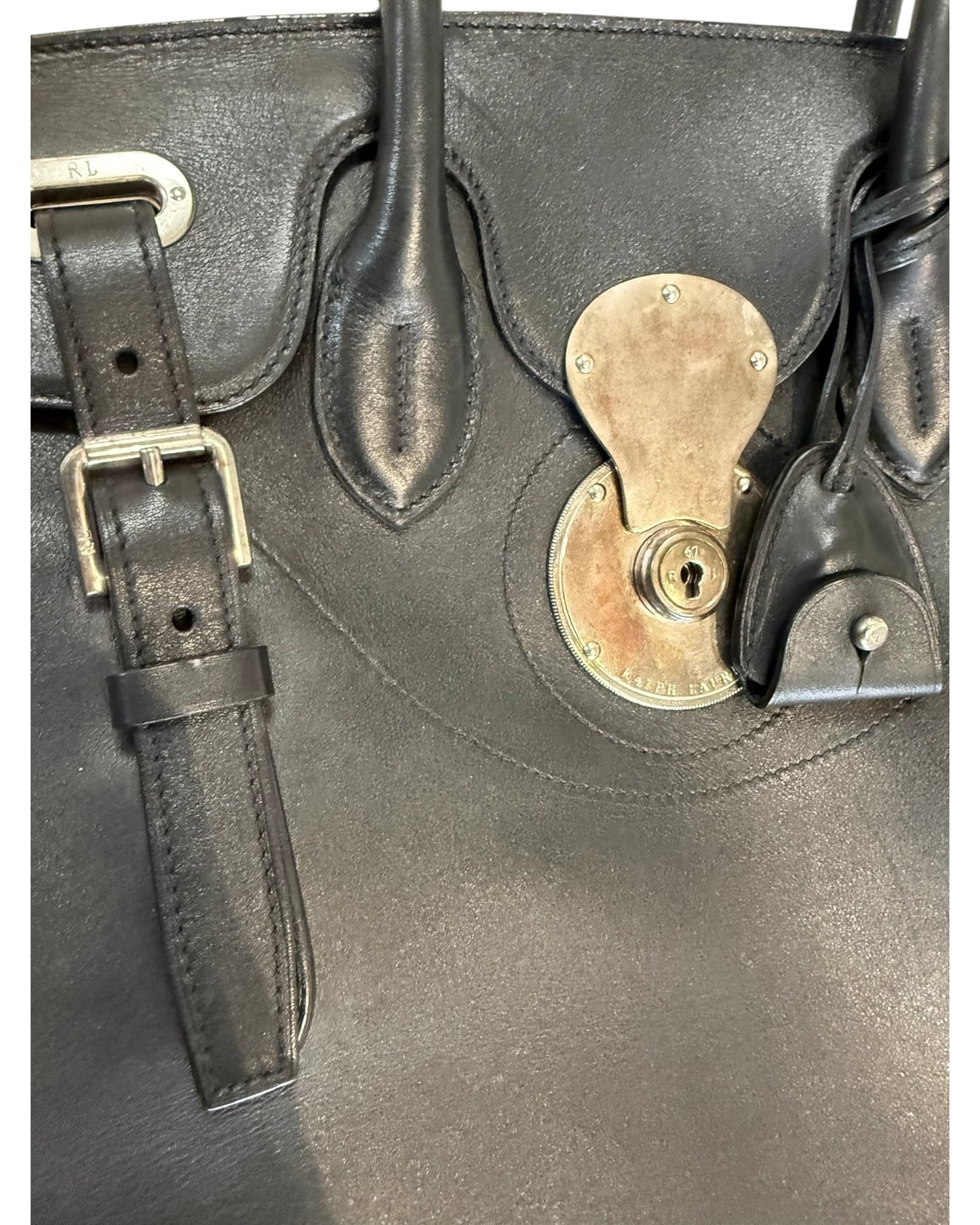 Vintage Ralph Lauren Soft Ricky 33 Bag in Black Leather