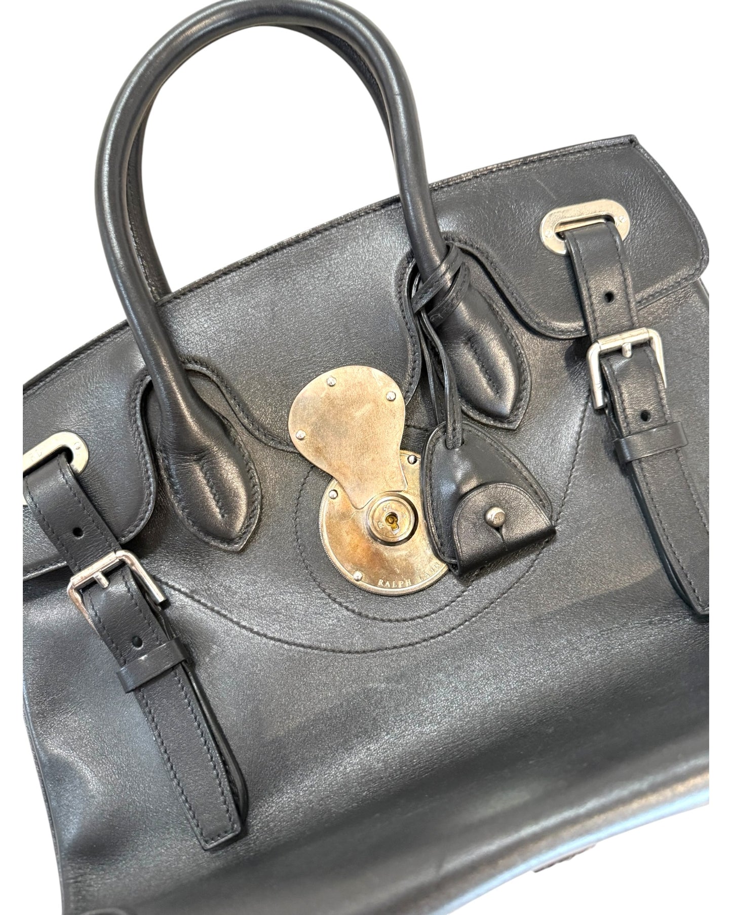 Vintage Ralph Lauren Soft Ricky 33 Bag in Black Leather