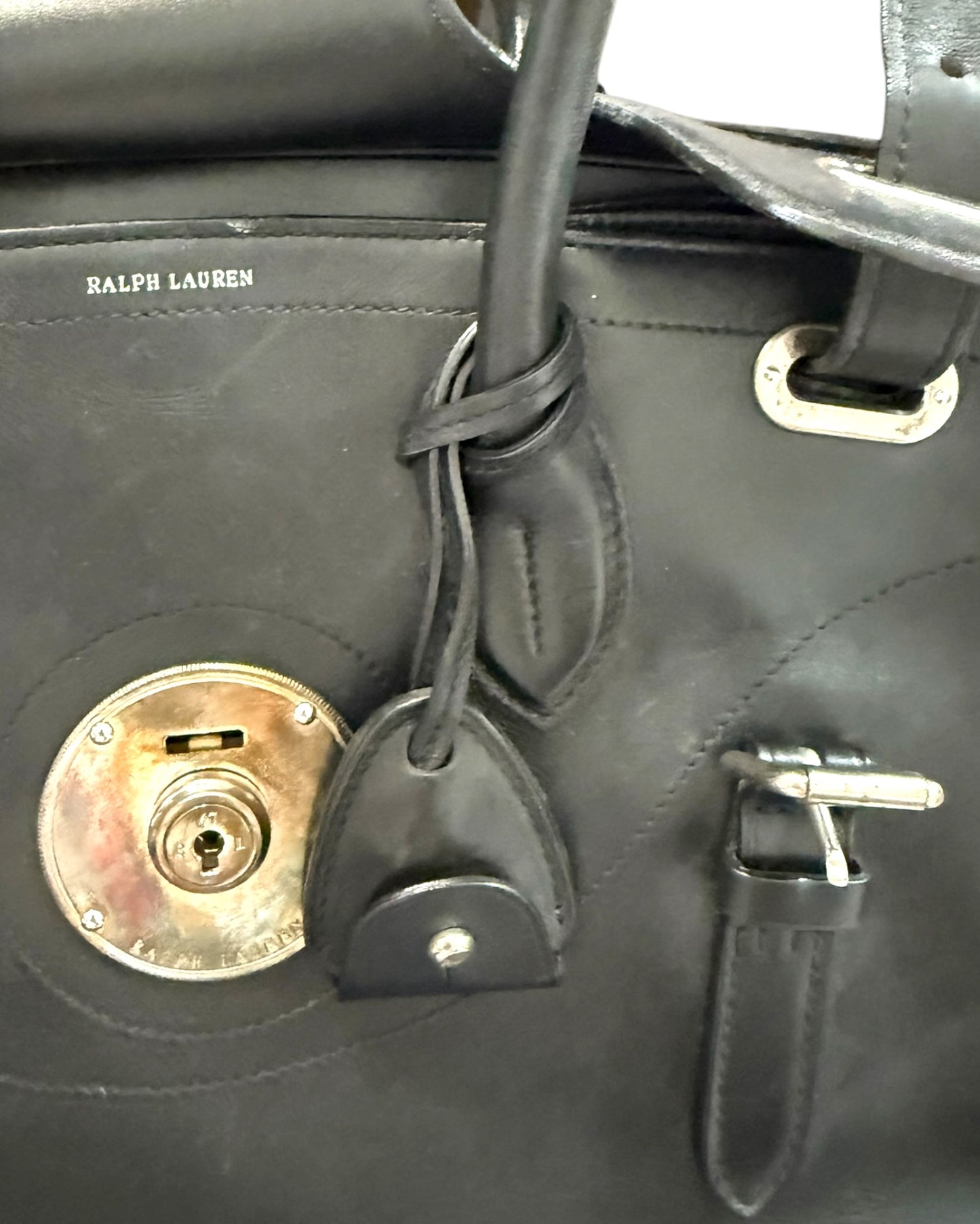 Vintage Ralph Lauren Soft Ricky 33 Bag in Black Leather