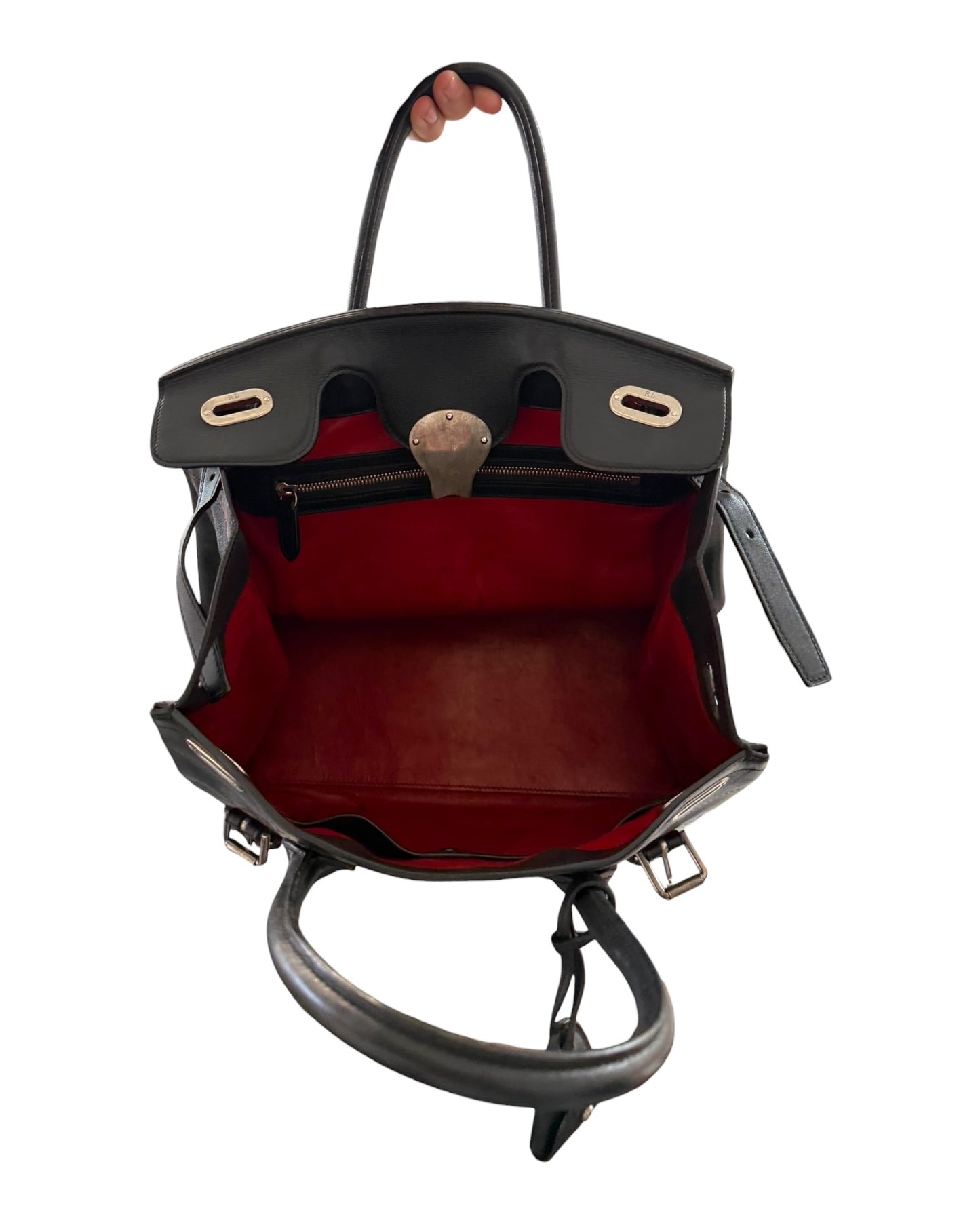 Vintage Ralph Lauren Soft Ricky 33 Bag in Black Leather
