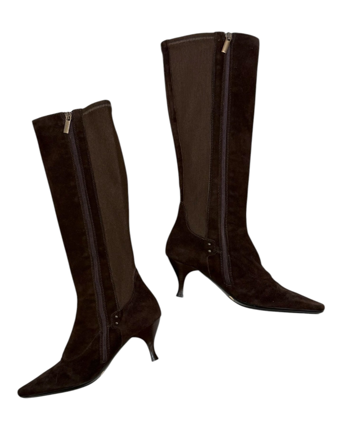 Pre-Loved Aquatalia Brown Suede Knee-High Boots
