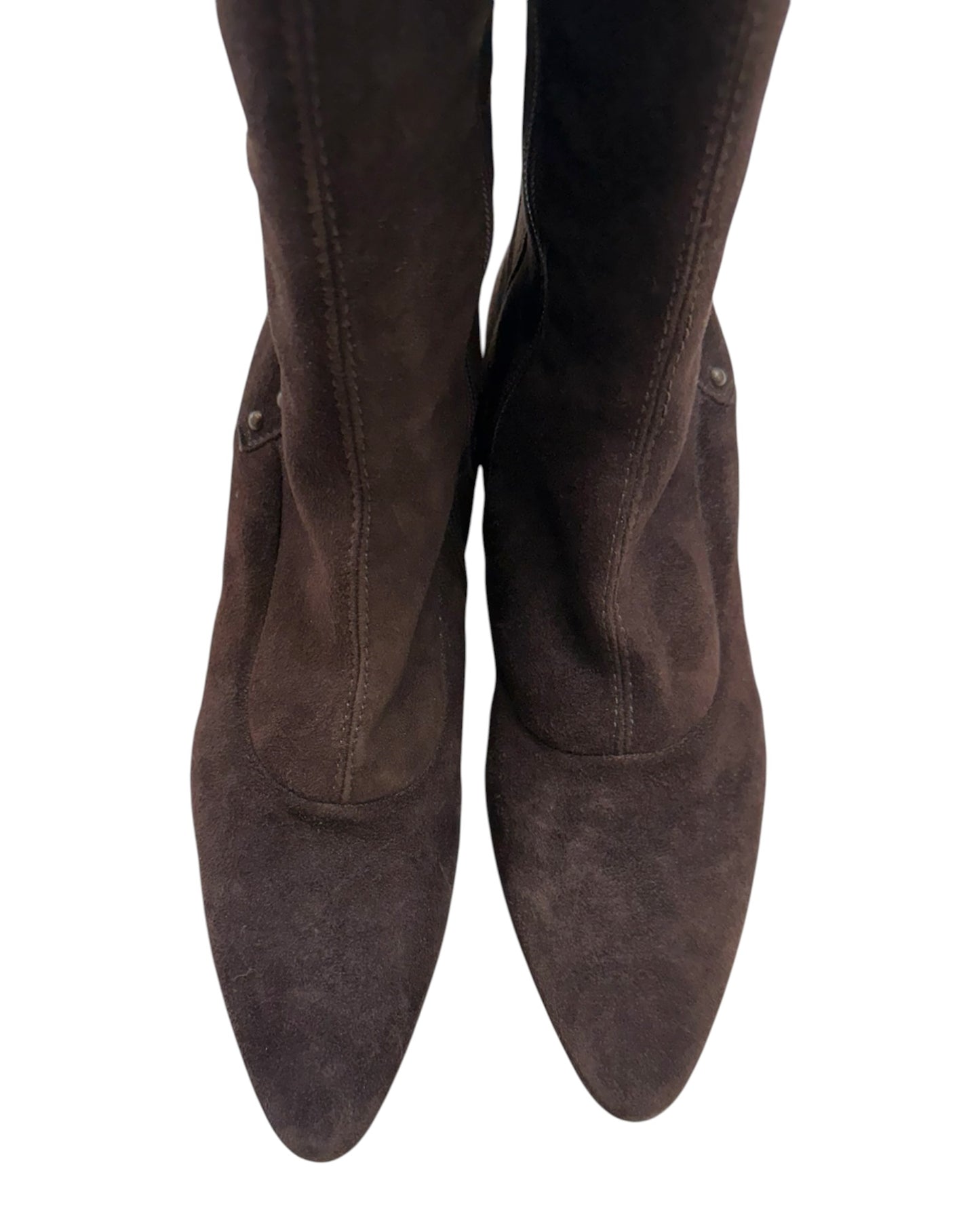 Pre-Loved Aquatalia Brown Suede Knee-High Boots