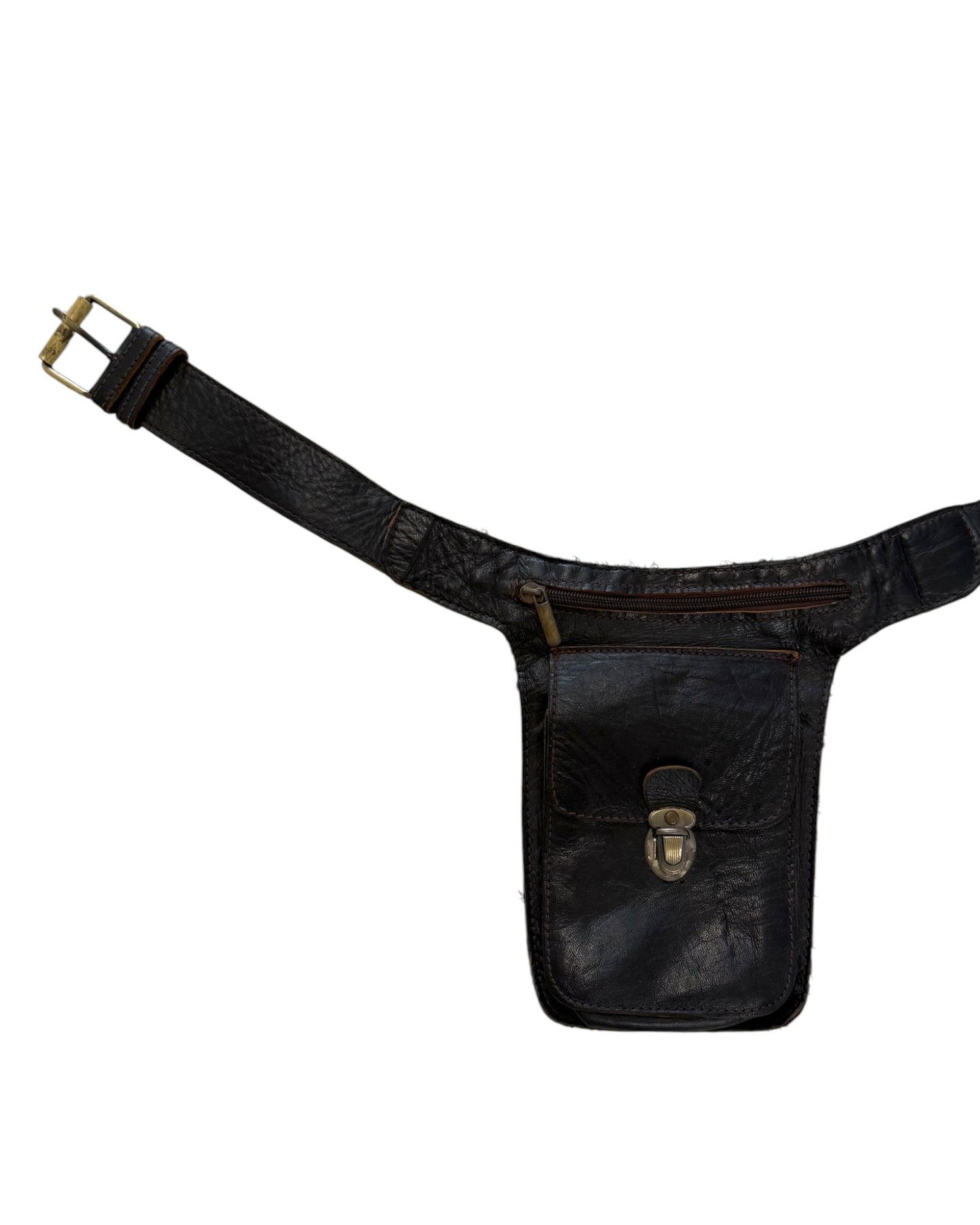 Vintage Brown Leather Fanny Pack