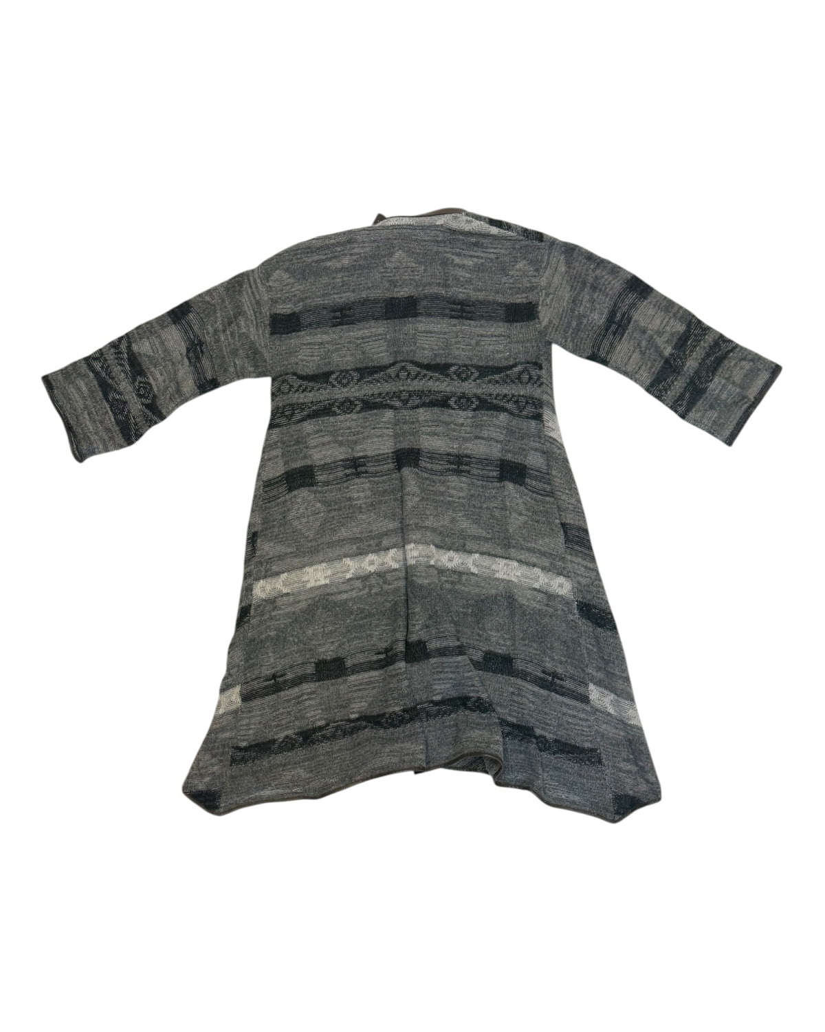Vintage Ralph Lauren Grey Cardigan Sweater with Leather Trim