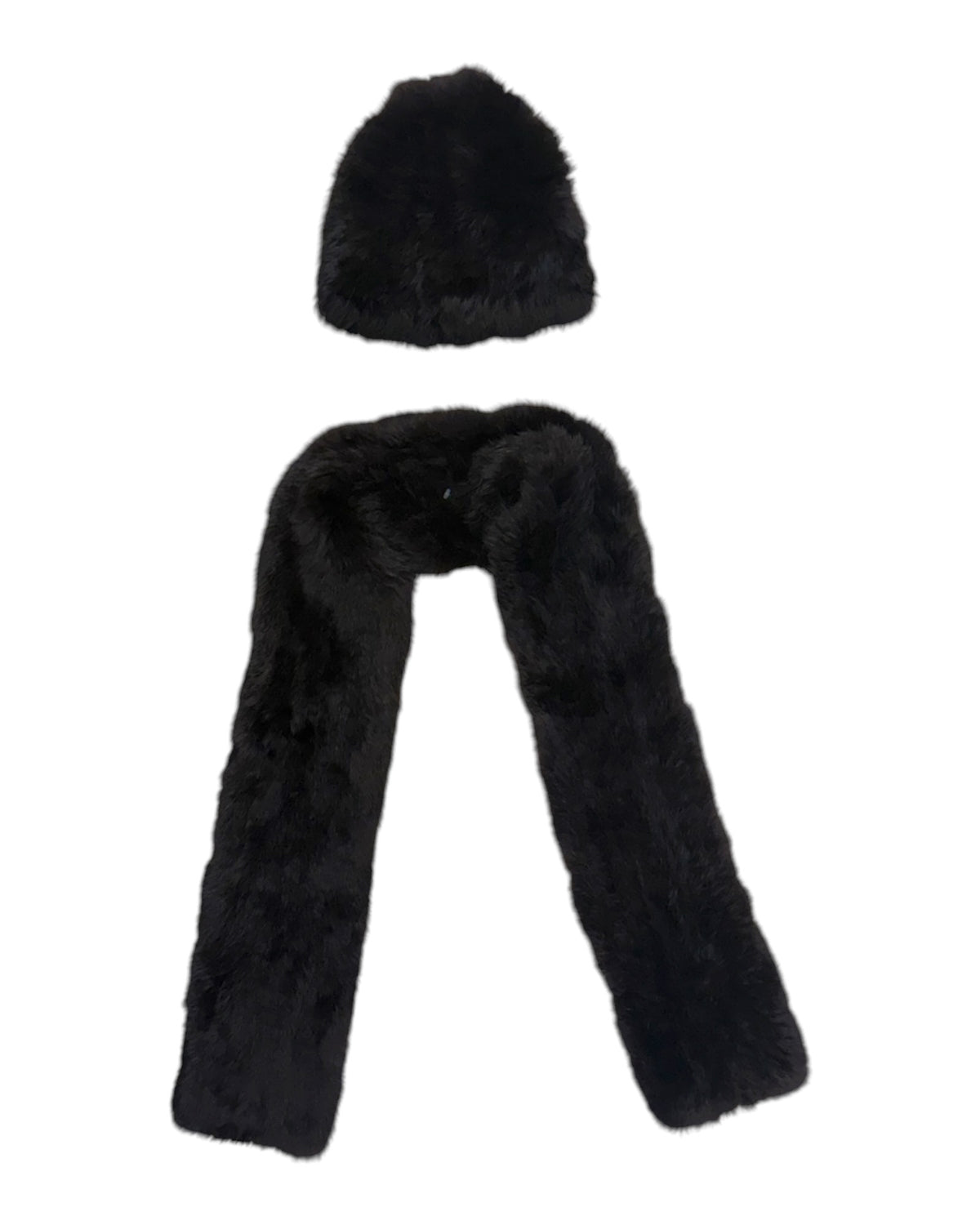 Pre-Loved Feldur Verkstædi Rabbit Fur Scarf and Hat