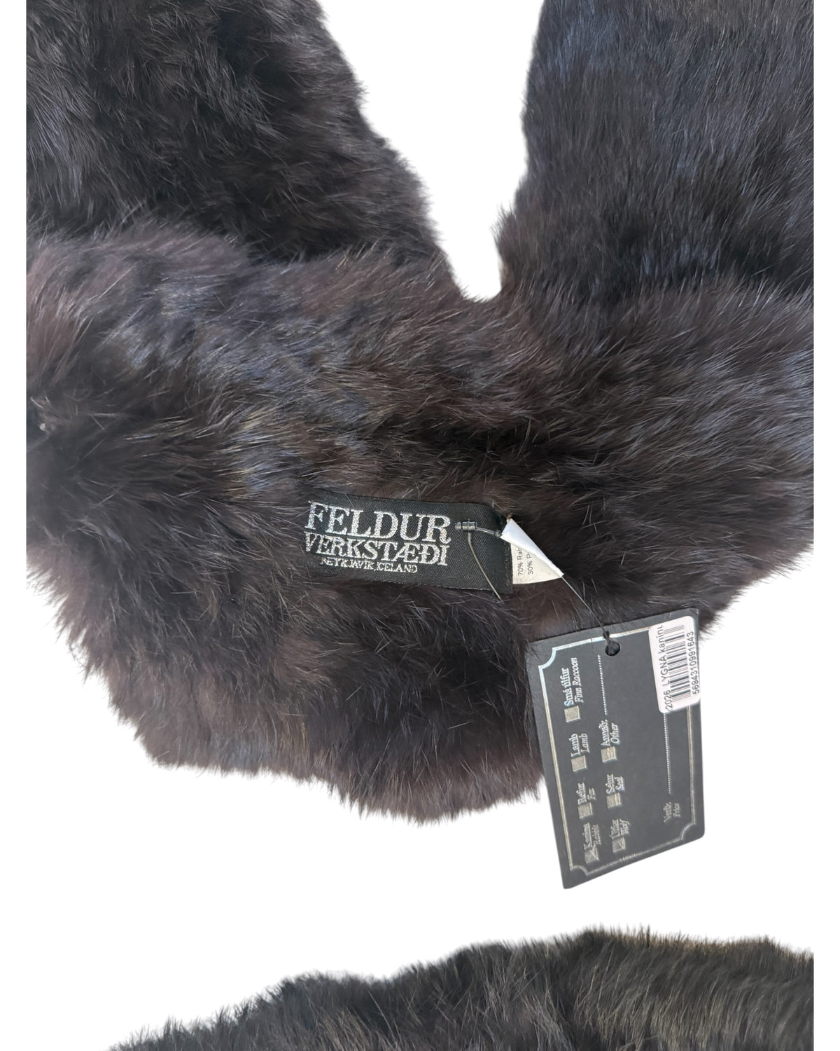 Pre-Loved Feldur Verkstædi Rabbit Fur Scarf and Hat