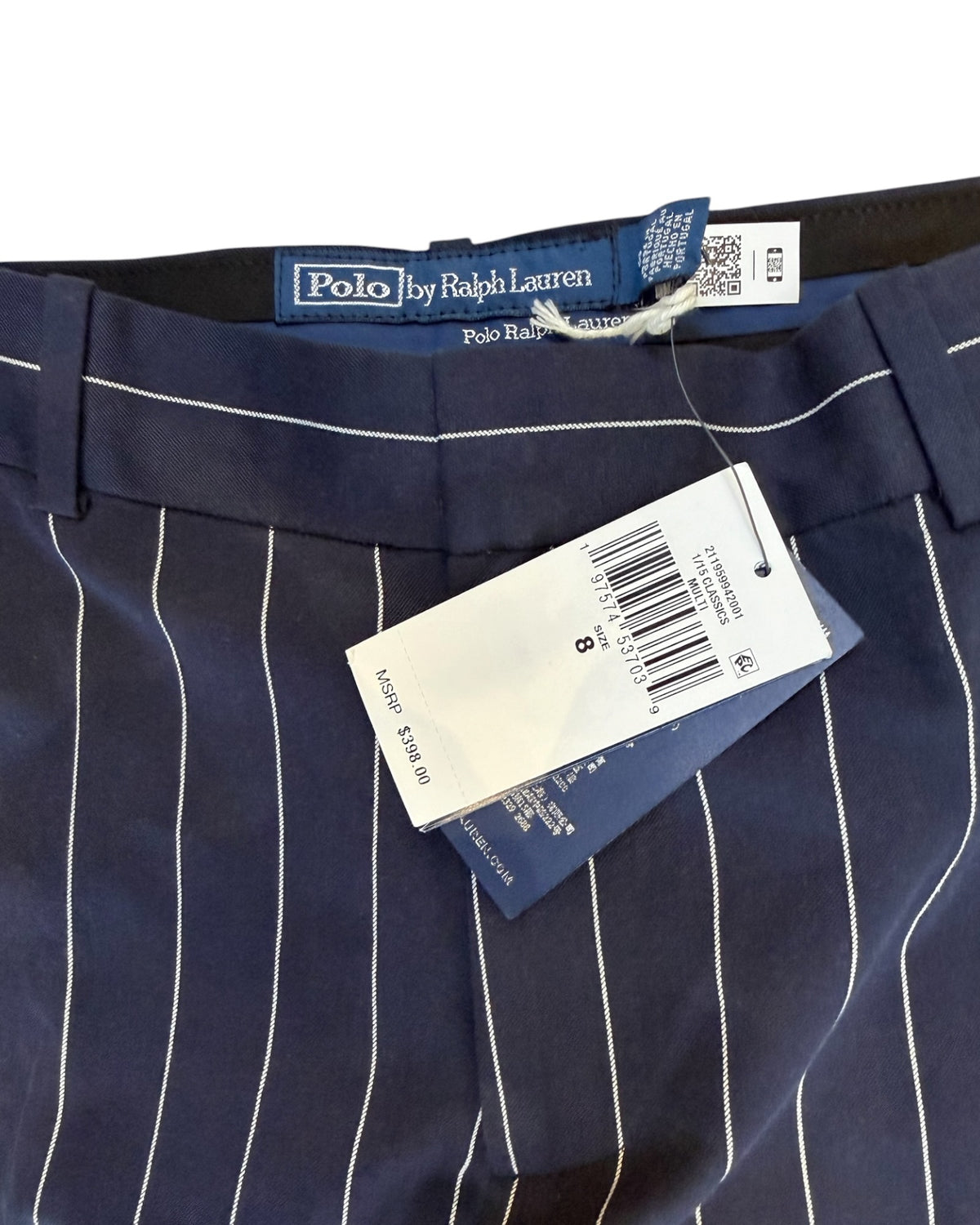 Pre-Loved POLO Ralph Lauren Navy Blue Pinstripe Suit