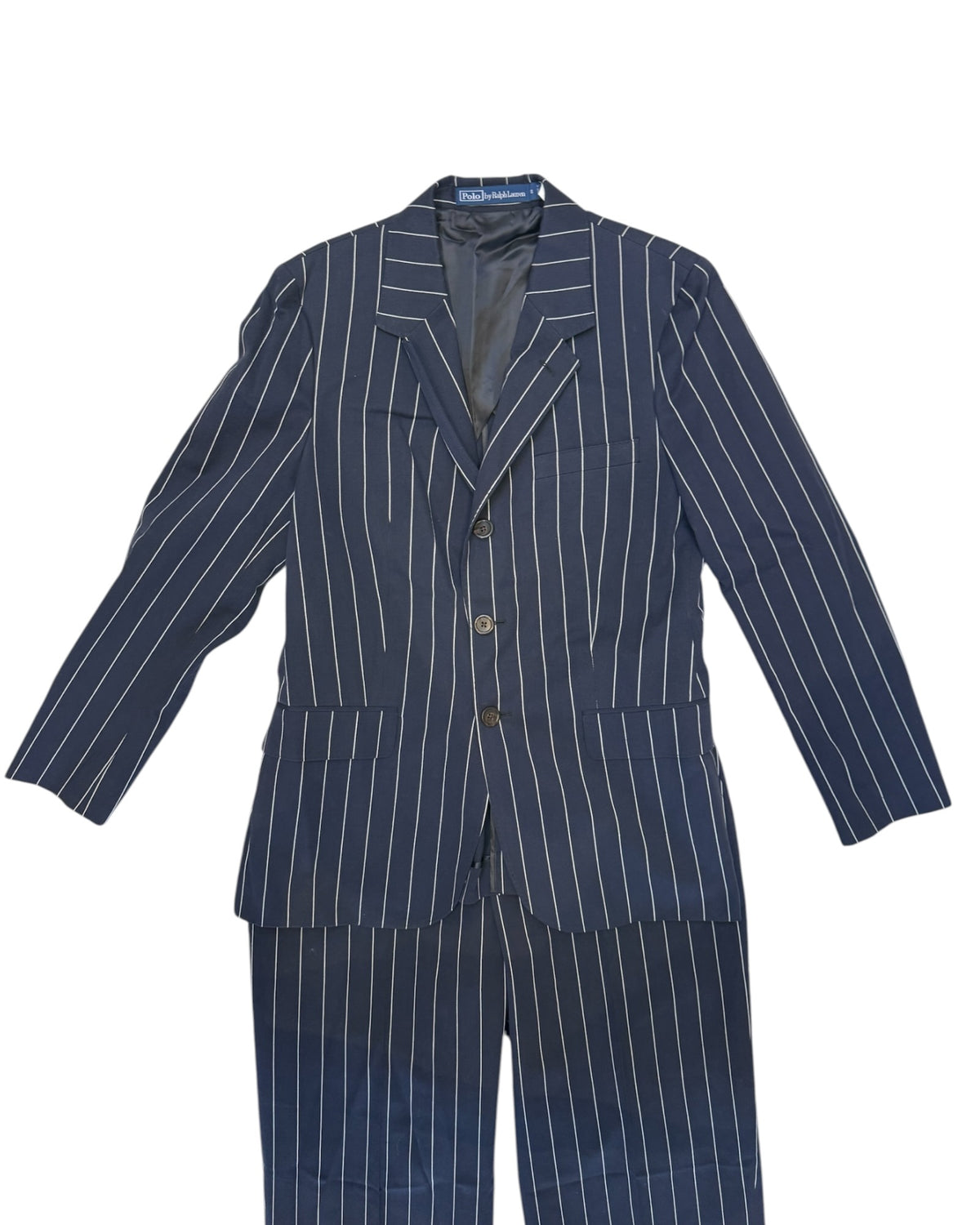 Pre-Loved POLO Ralph Lauren Navy Blue Pinstripe Suit