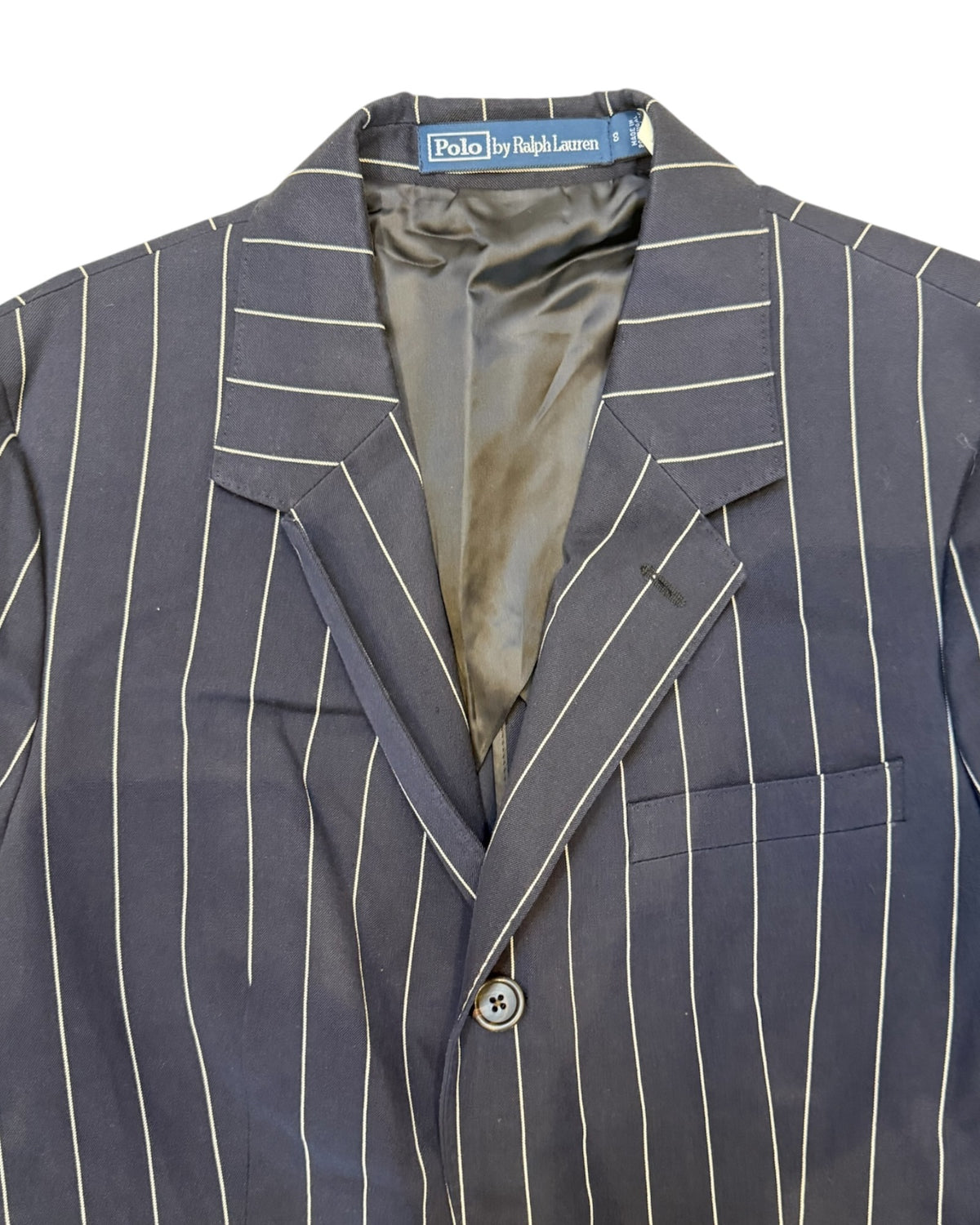 Pre-Loved POLO Ralph Lauren Navy Blue Pinstripe Suit