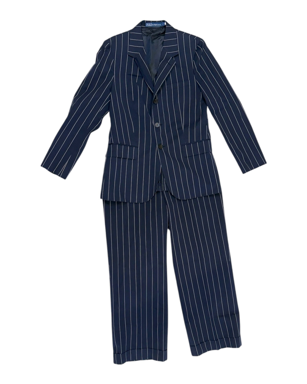 Pre-Loved POLO Ralph Lauren Navy Blue Pinstripe Suit
