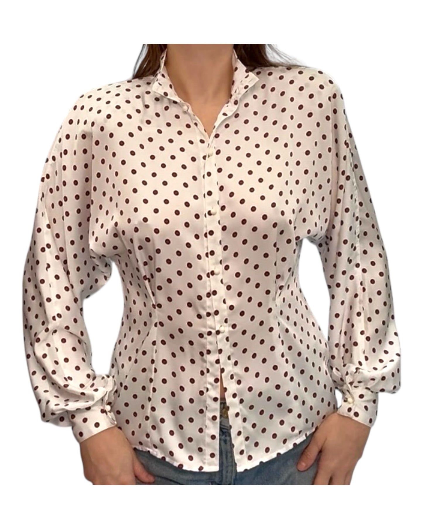 Vintage Polka Dot Blouse